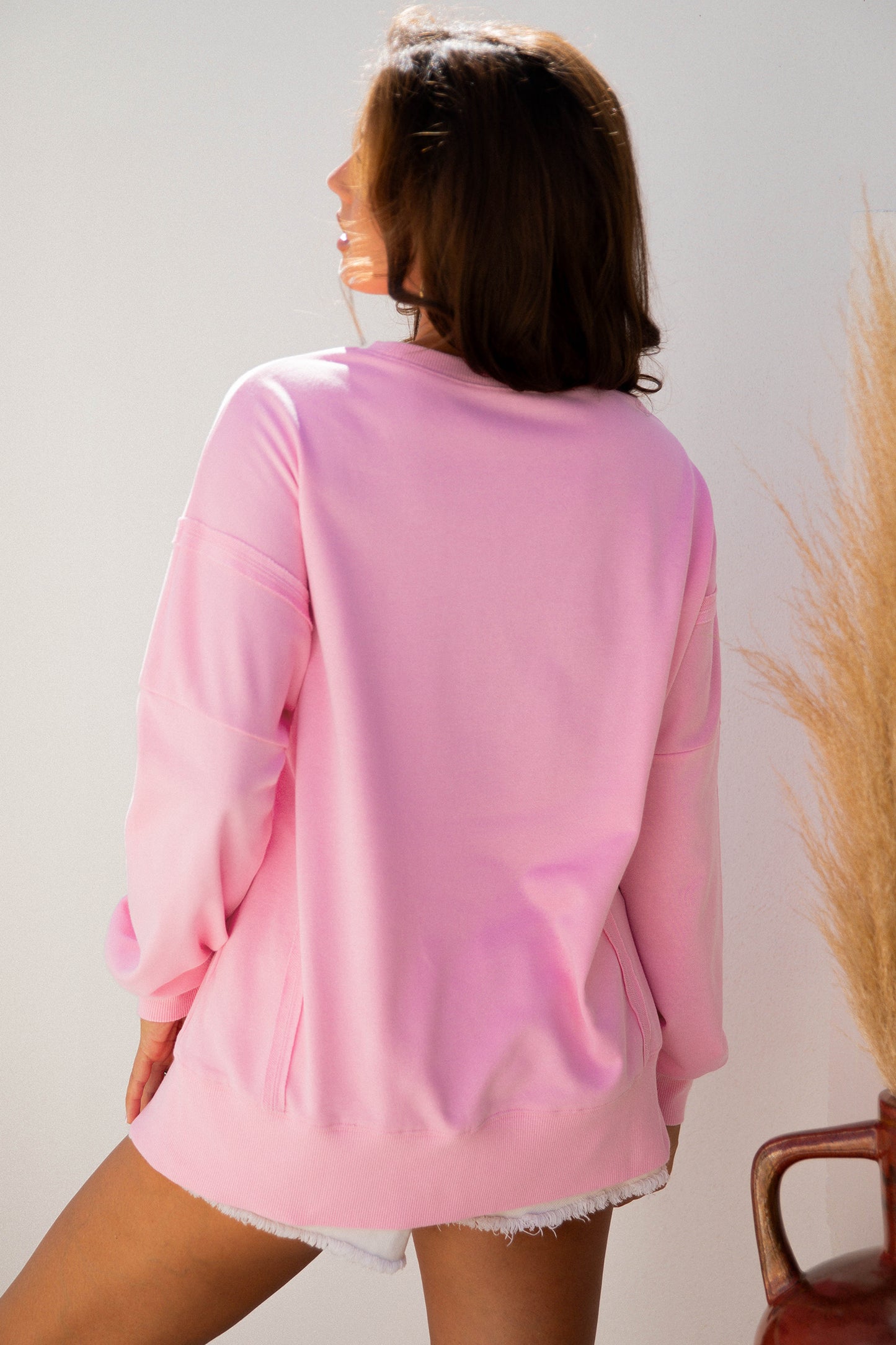 Pink Bow Sequin XOXO Sweatshirt