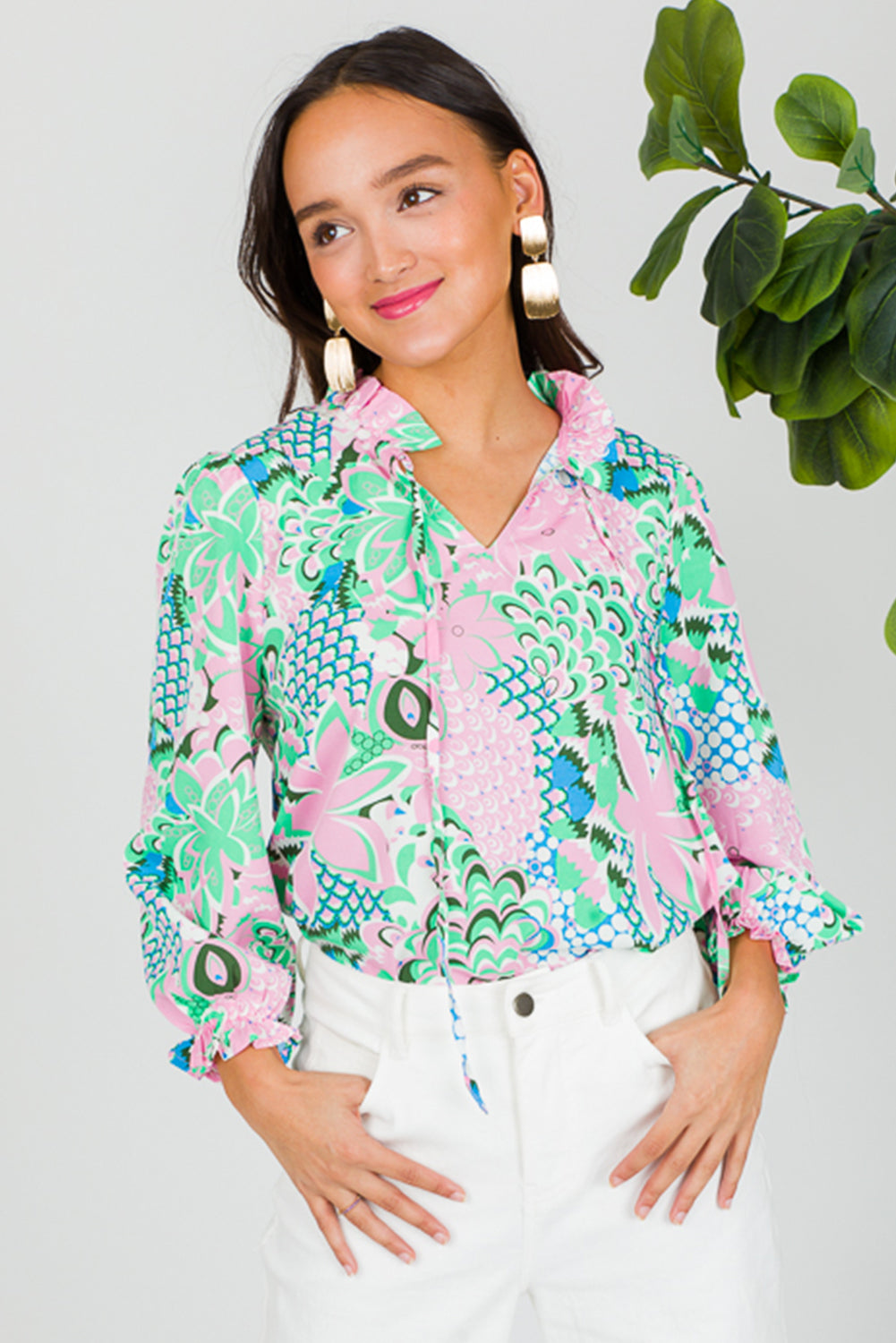 The Palm Springs Patchwork Blouse