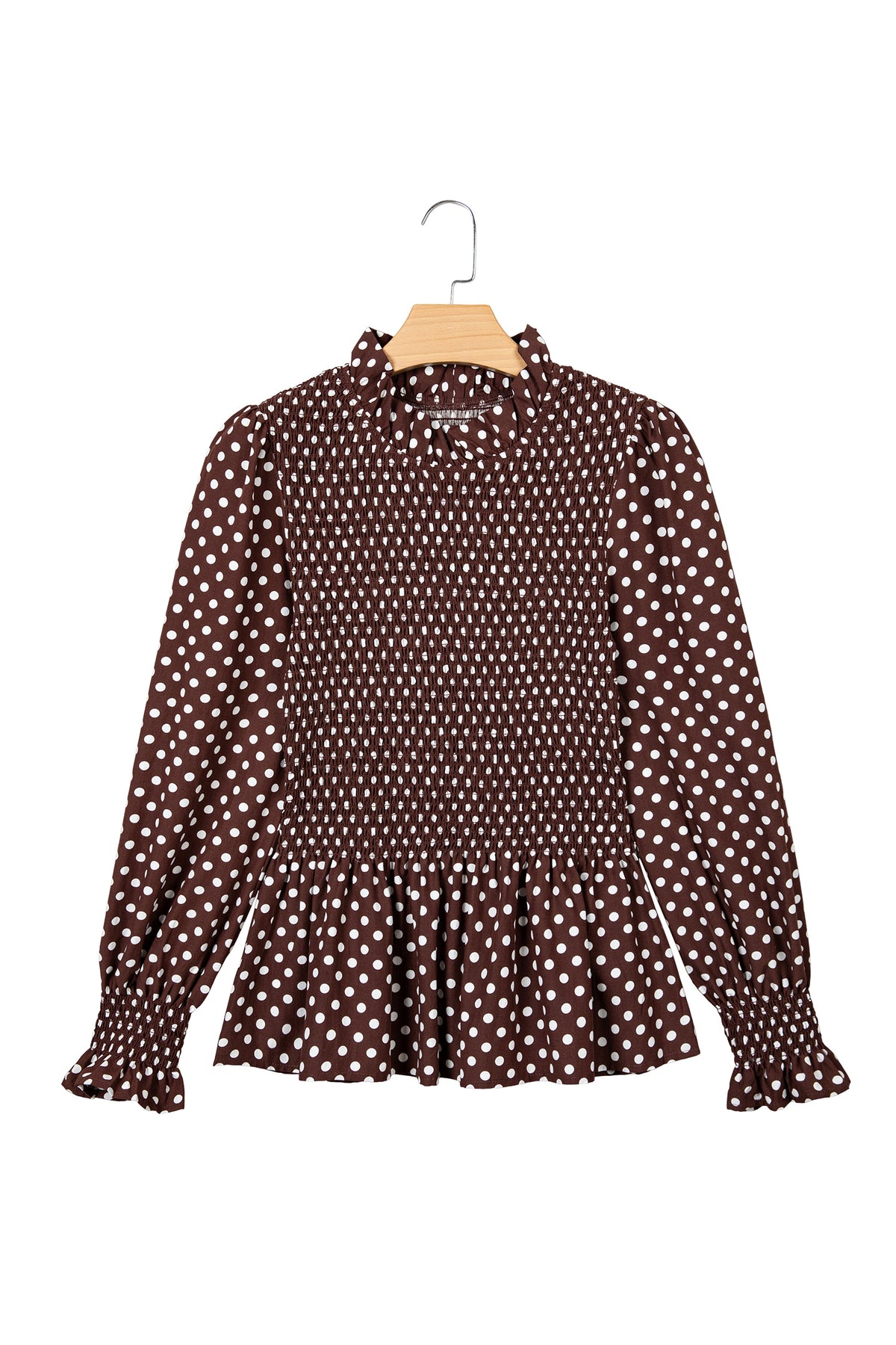 The Mocha Dot Darling Blouse