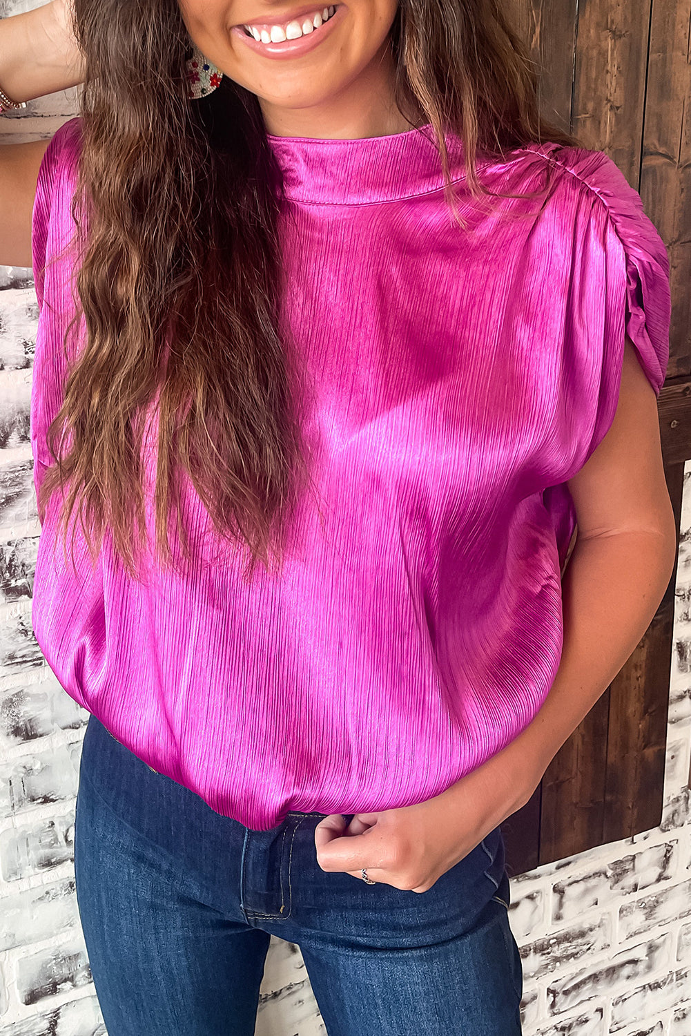 The Power Pop Pleated Blouse