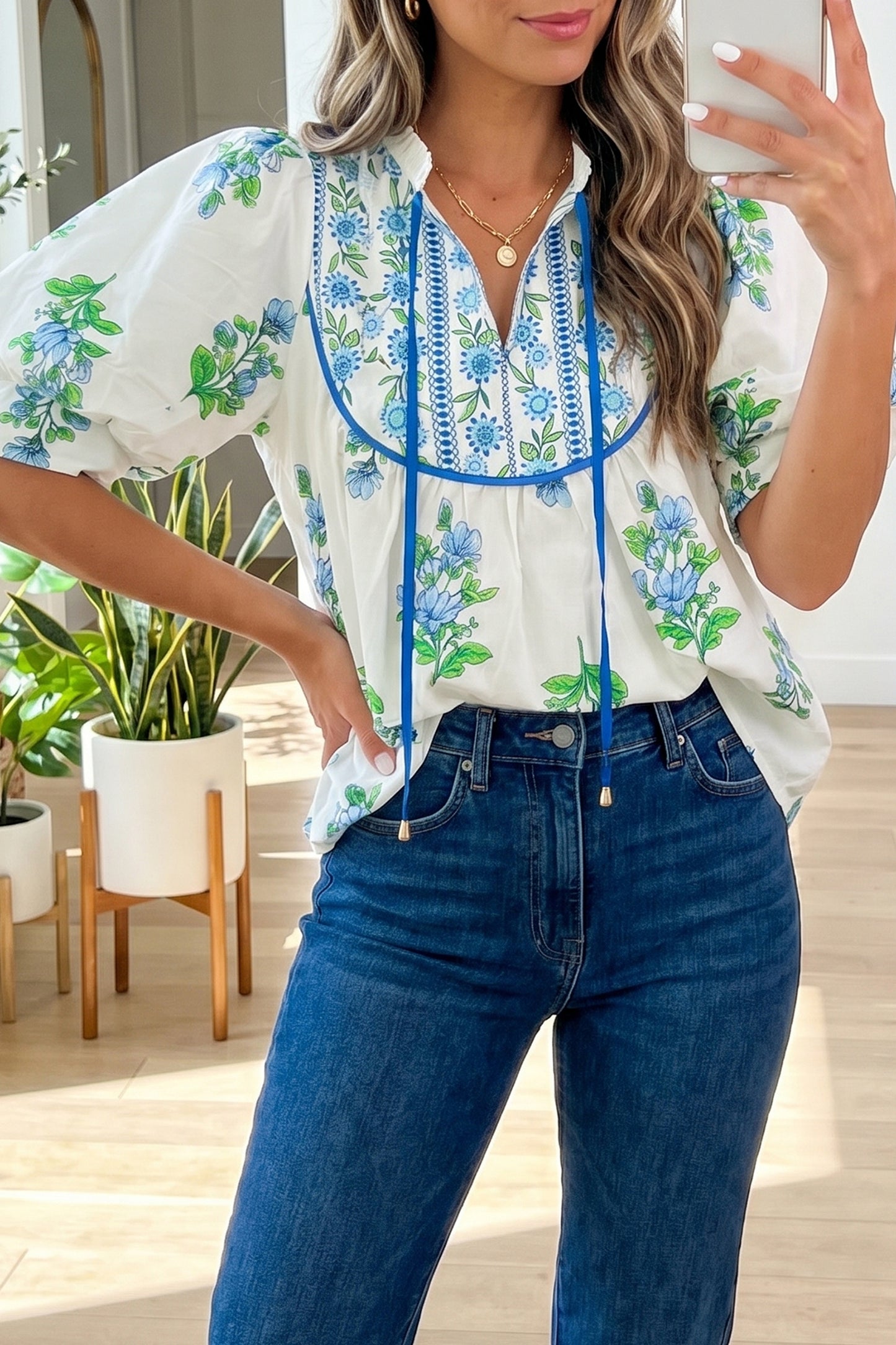 Blue Willow Bloom Blouse