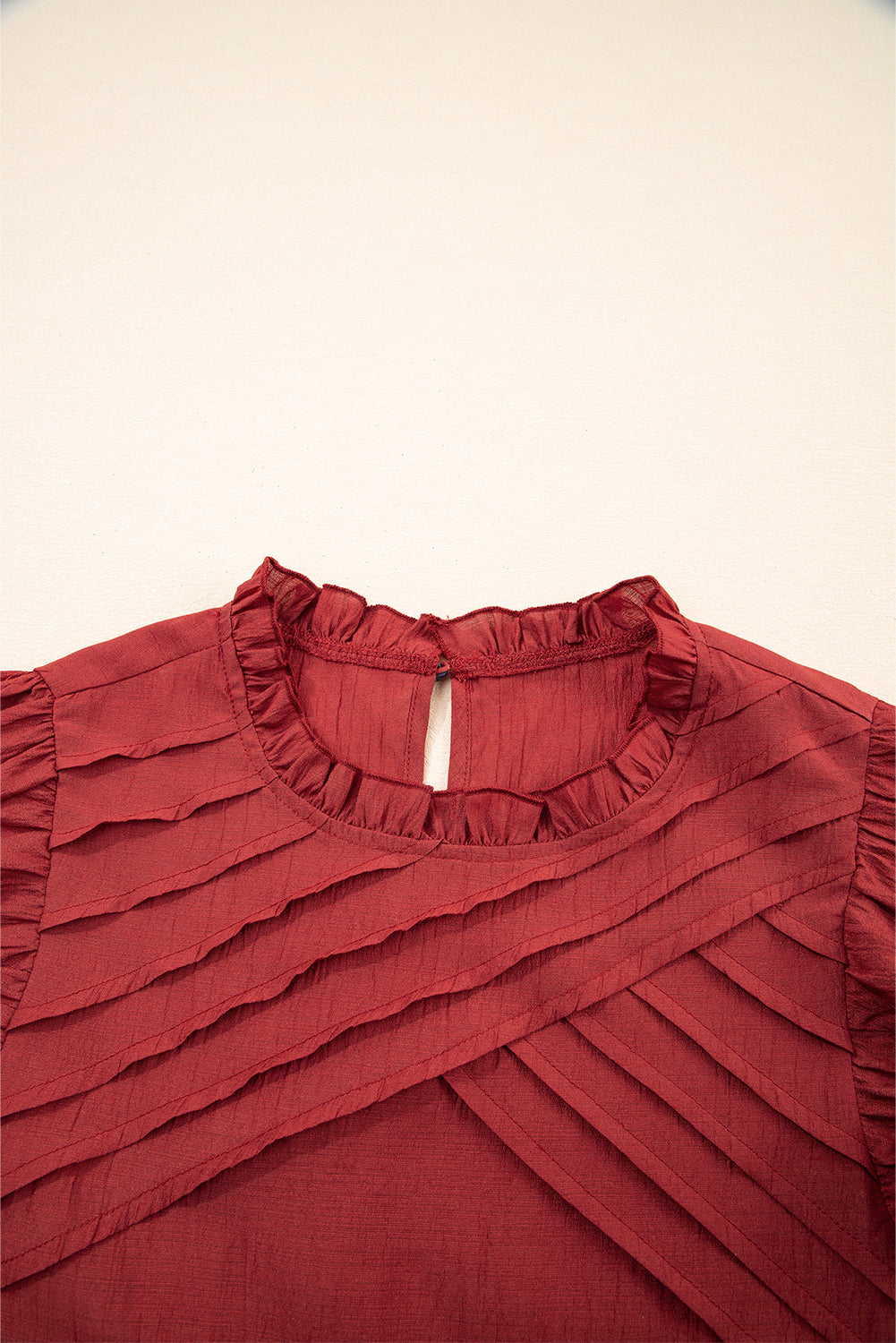 Rustic Ember Ruffle Blouse