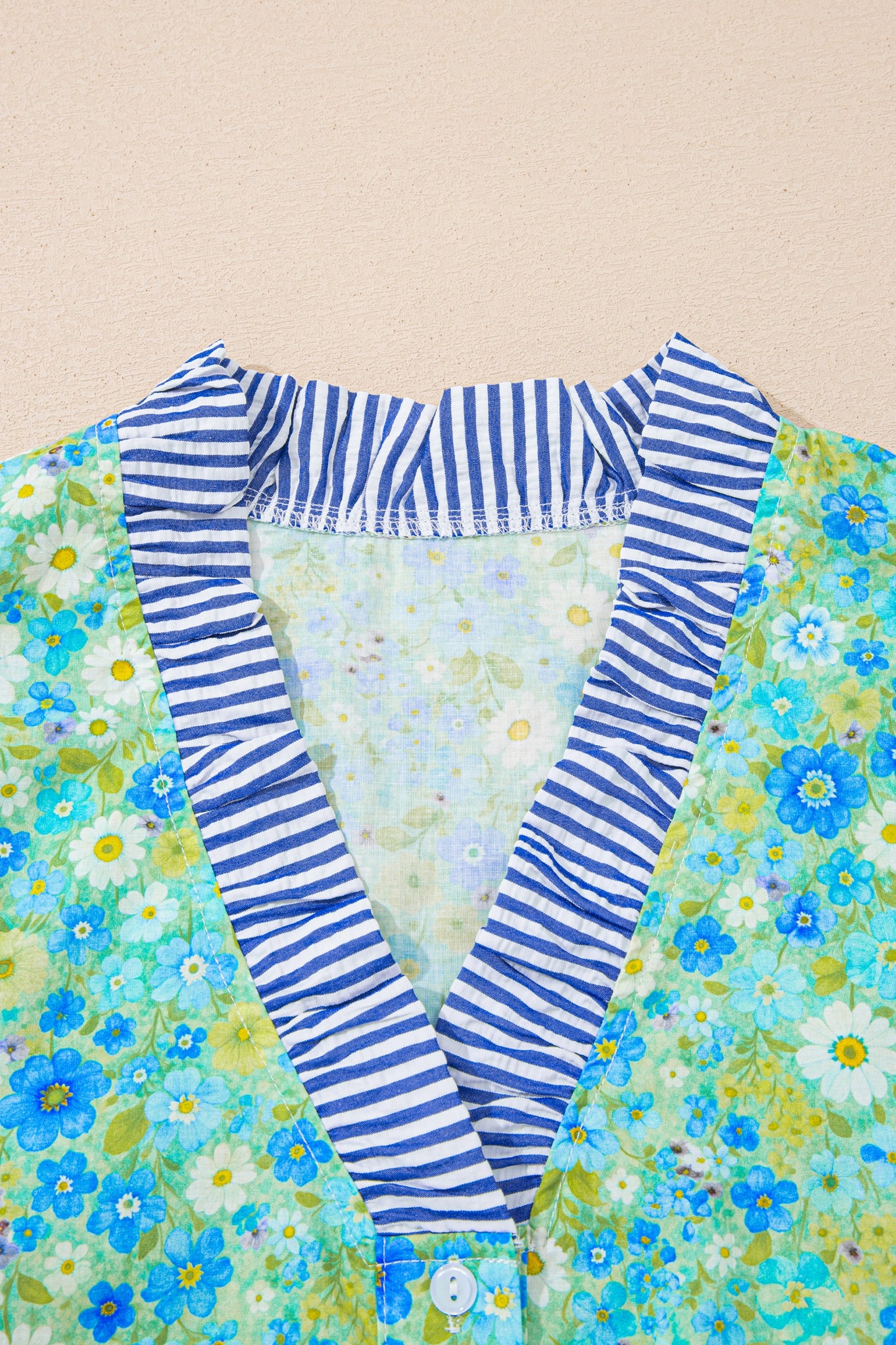 The Coastal Garden Ruffle Blouse