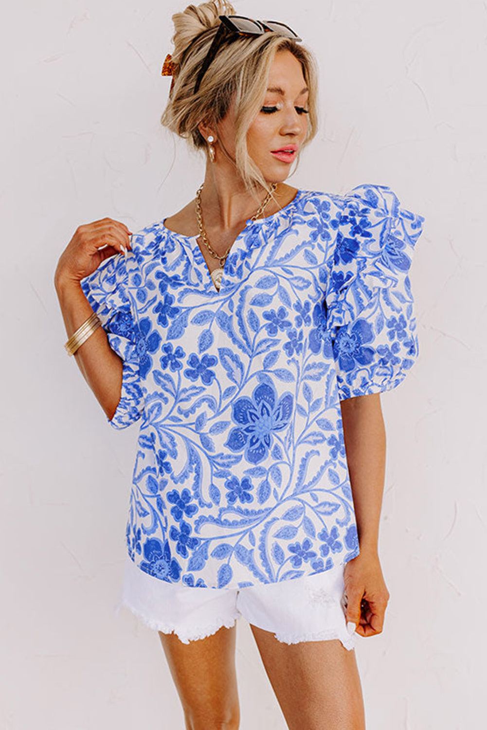 Porcelain Petal Blouse