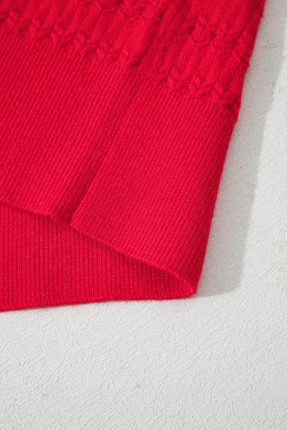 The Holly Berry Textured Knit Sweater