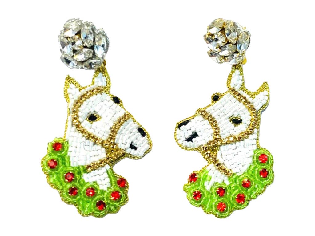 Derby Winner's Circle Horse Earrings