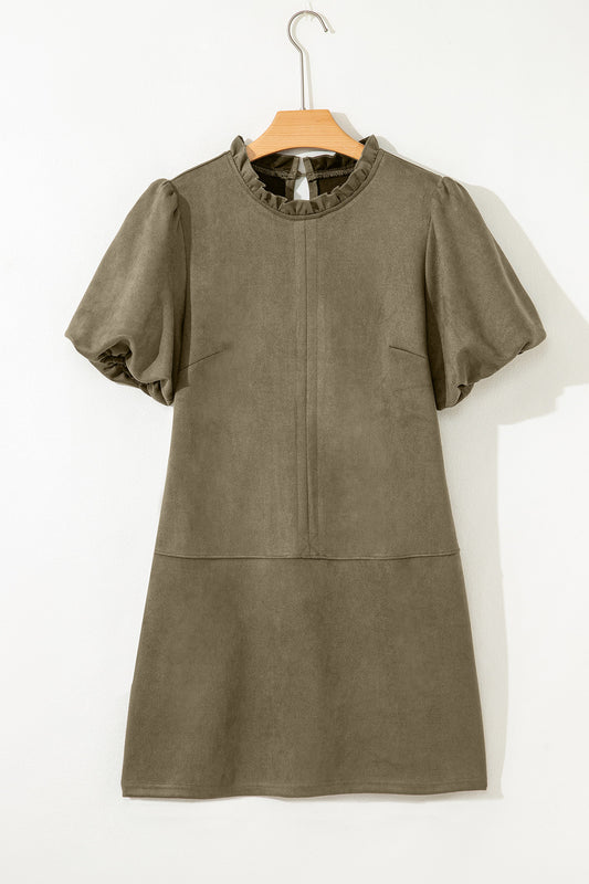 Olive Grove Suede Shift