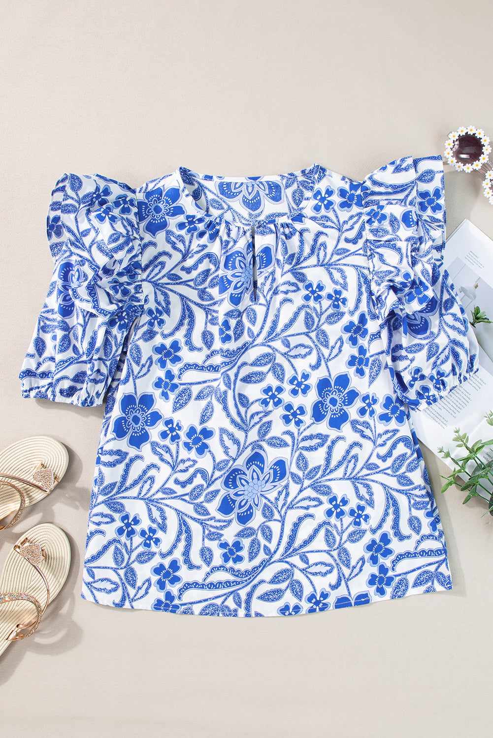Porcelain Petal Blouse