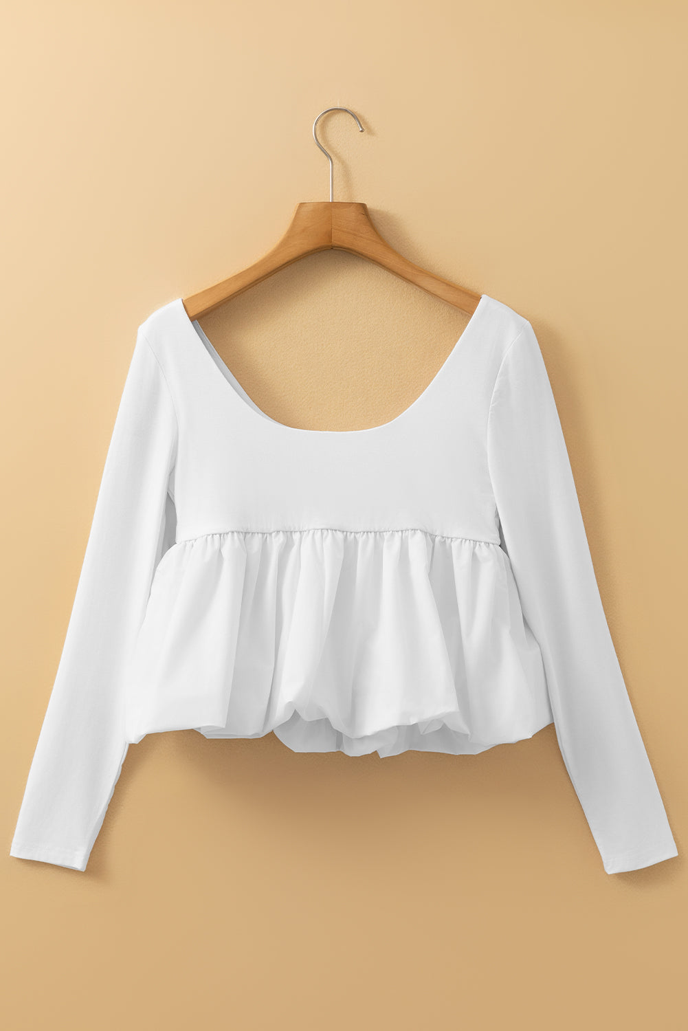 Ivory Allure Peplum Blouse
