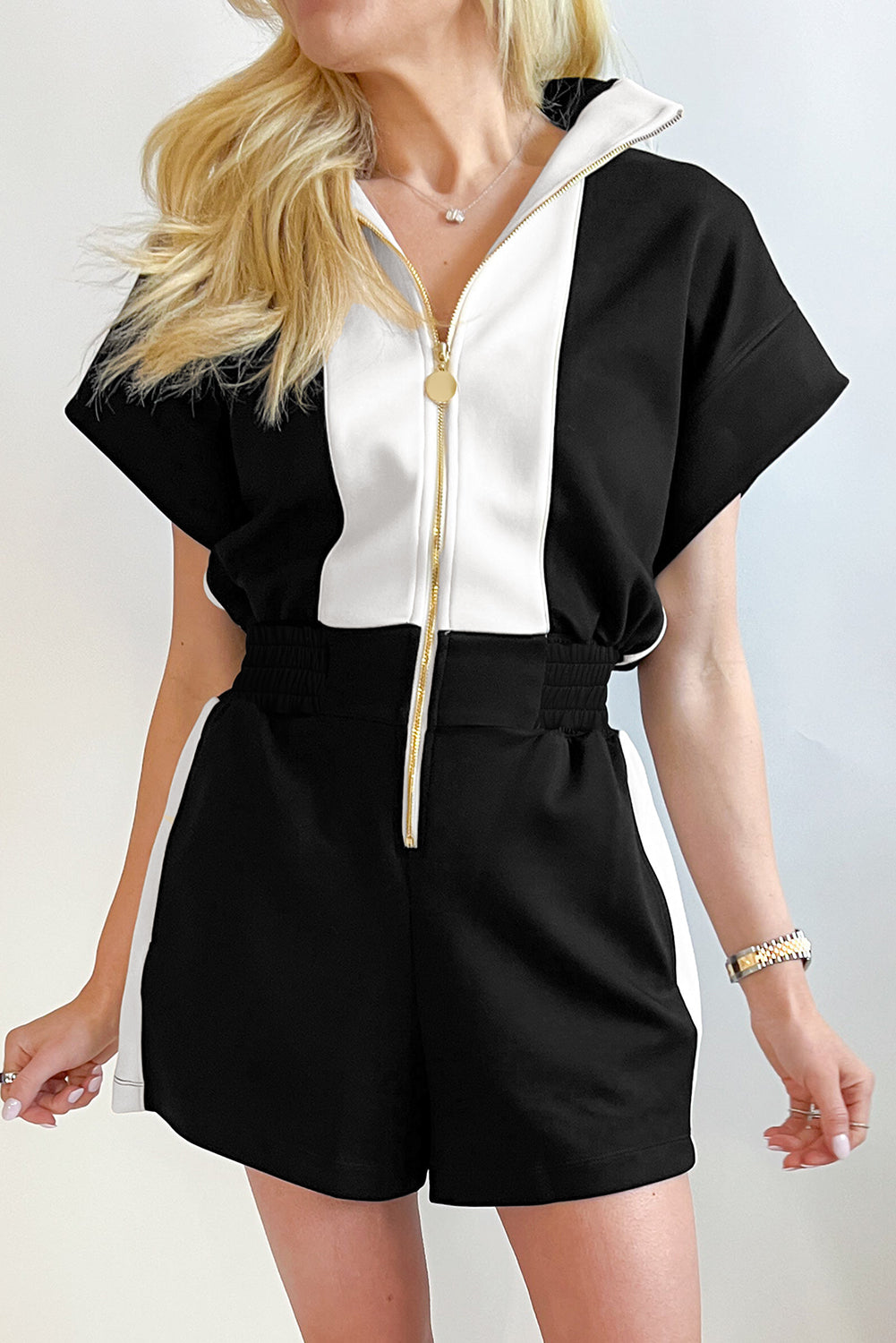 Monaco Zip-Front Romper