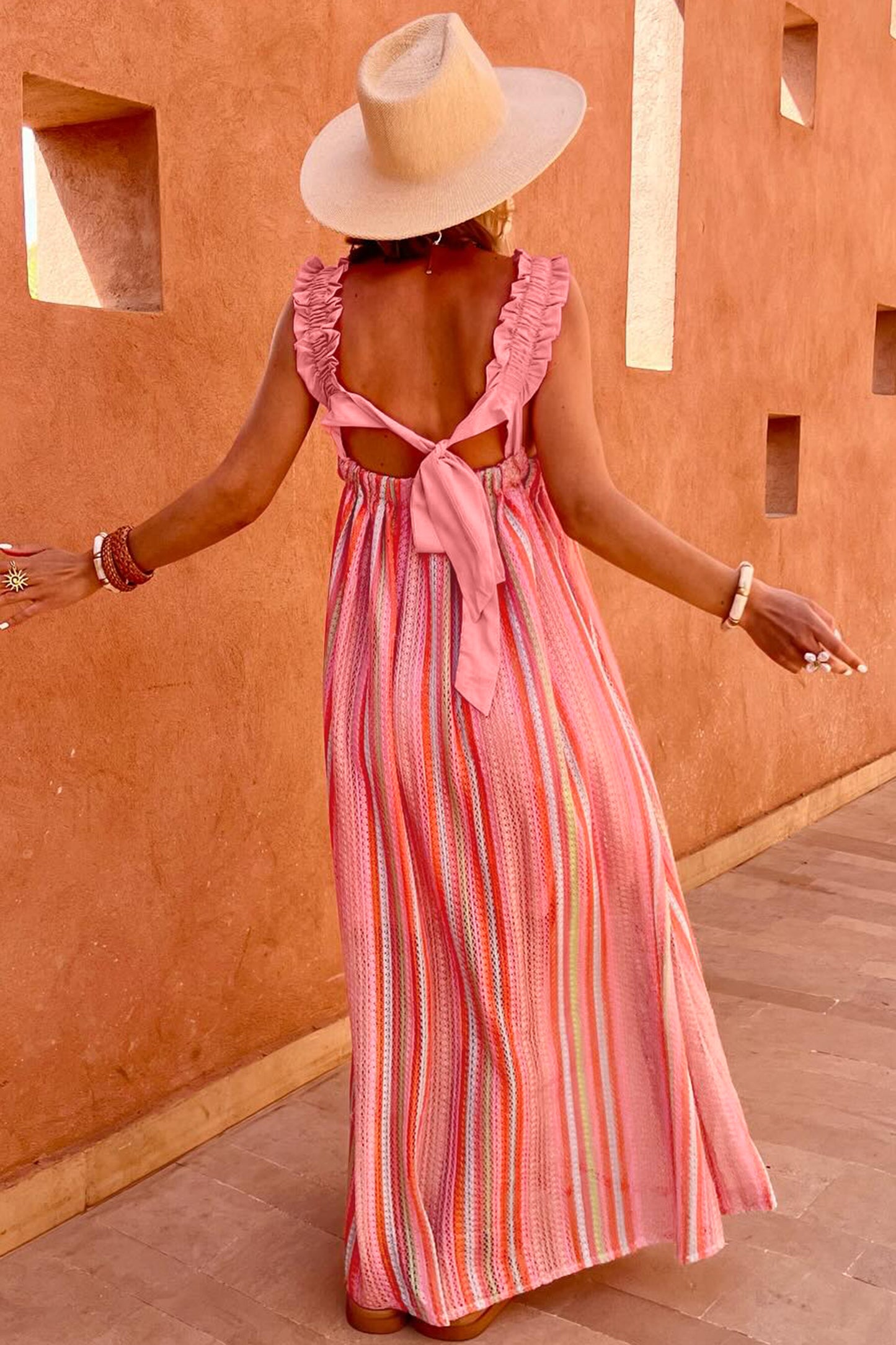The Sunset in Santorini Maxi Dress