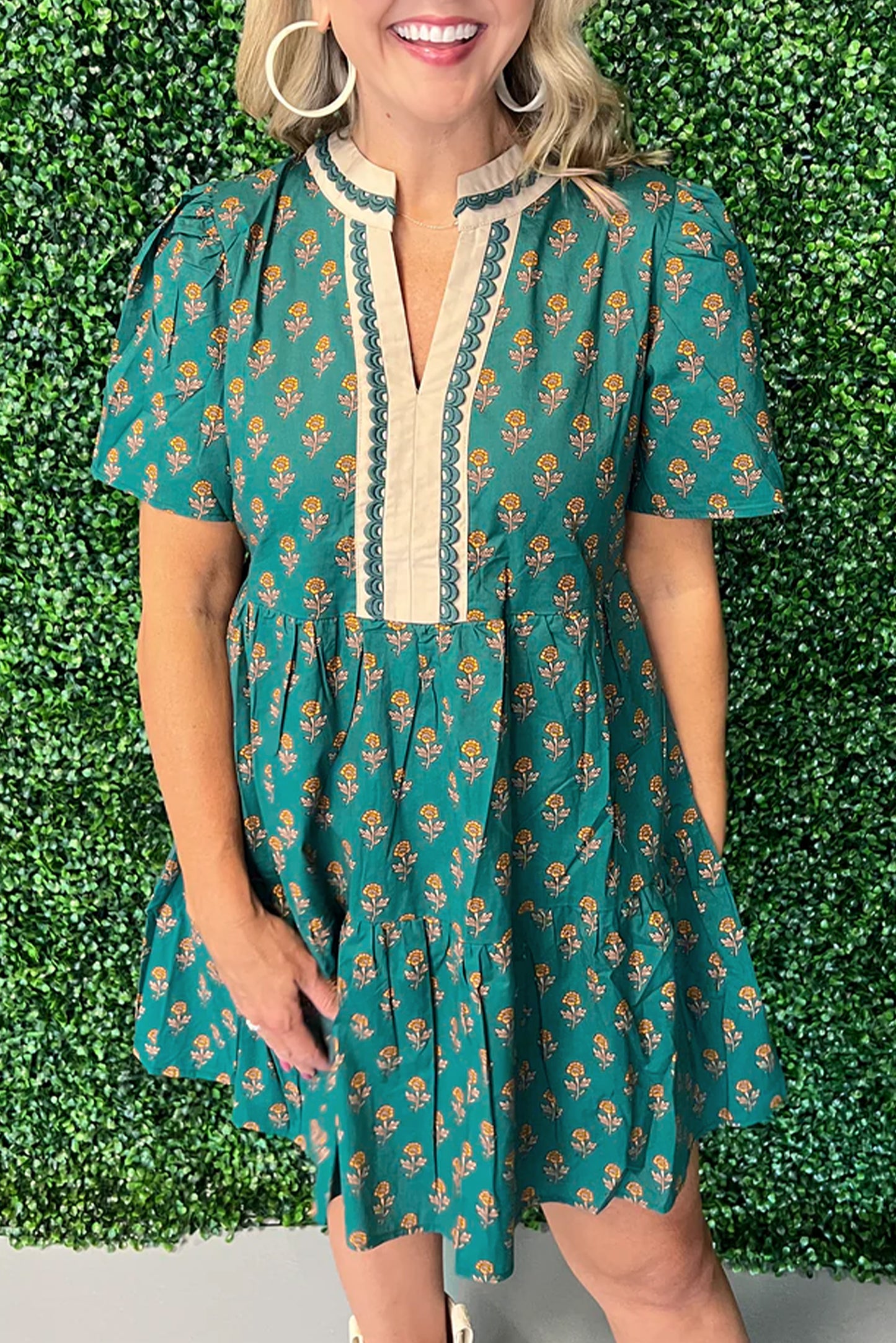 The Emerald Meadow Mini Dress