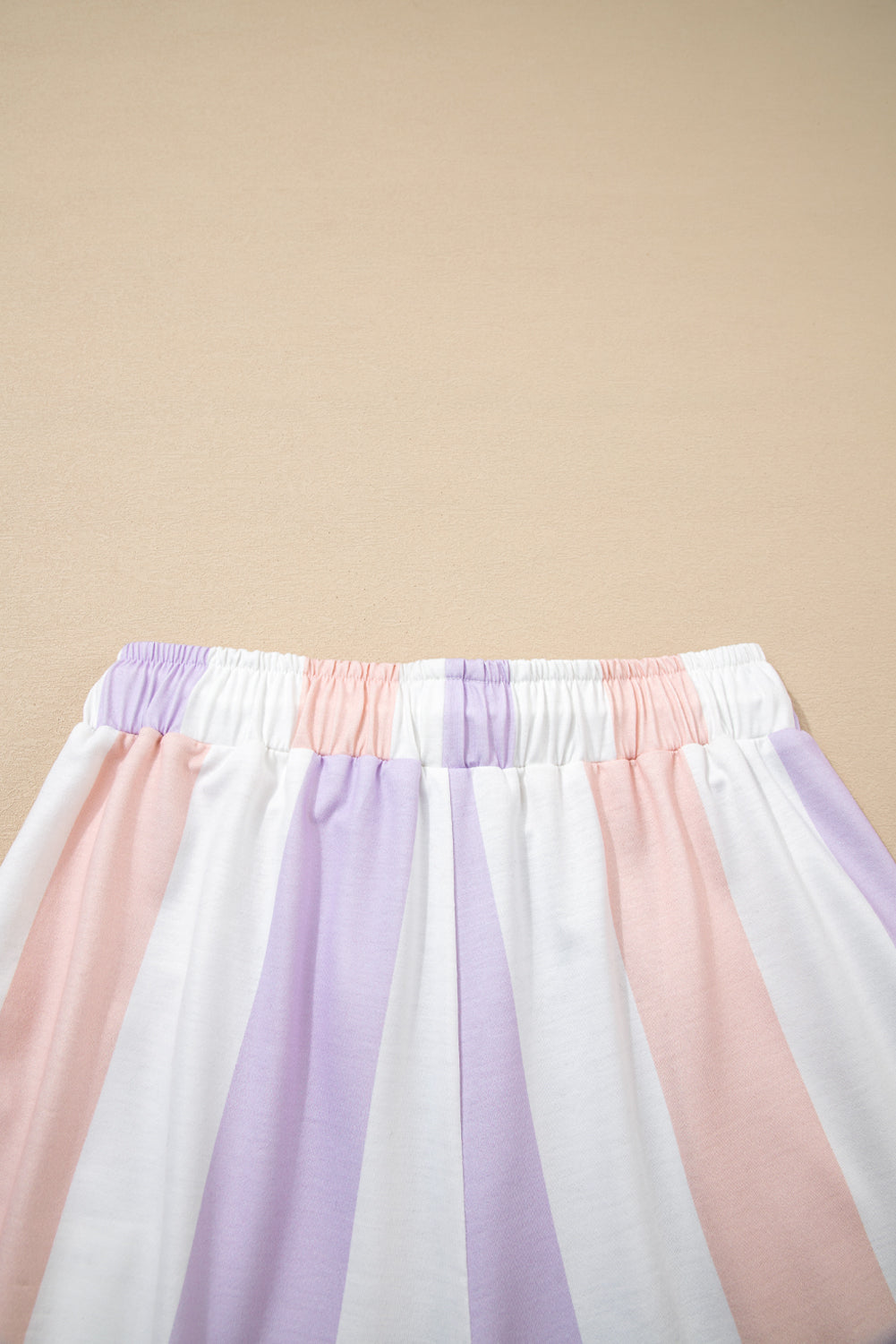 Multicolored Print Drawstring Pants with Side Pockets