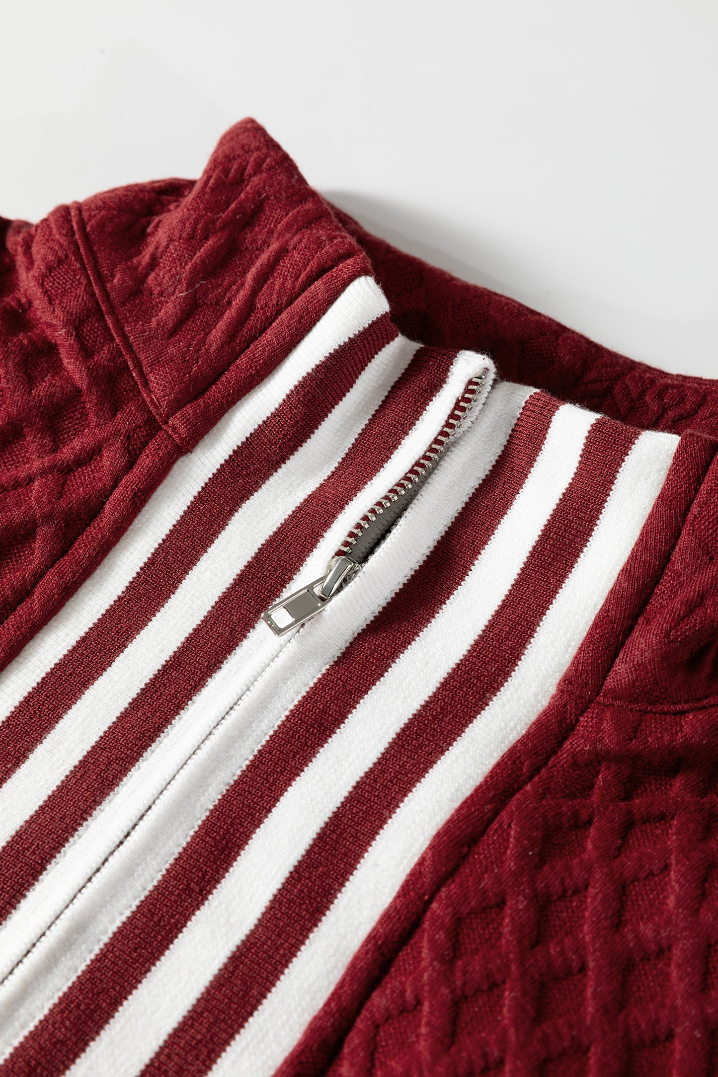 Varsity Chic Quilted Half-Zip