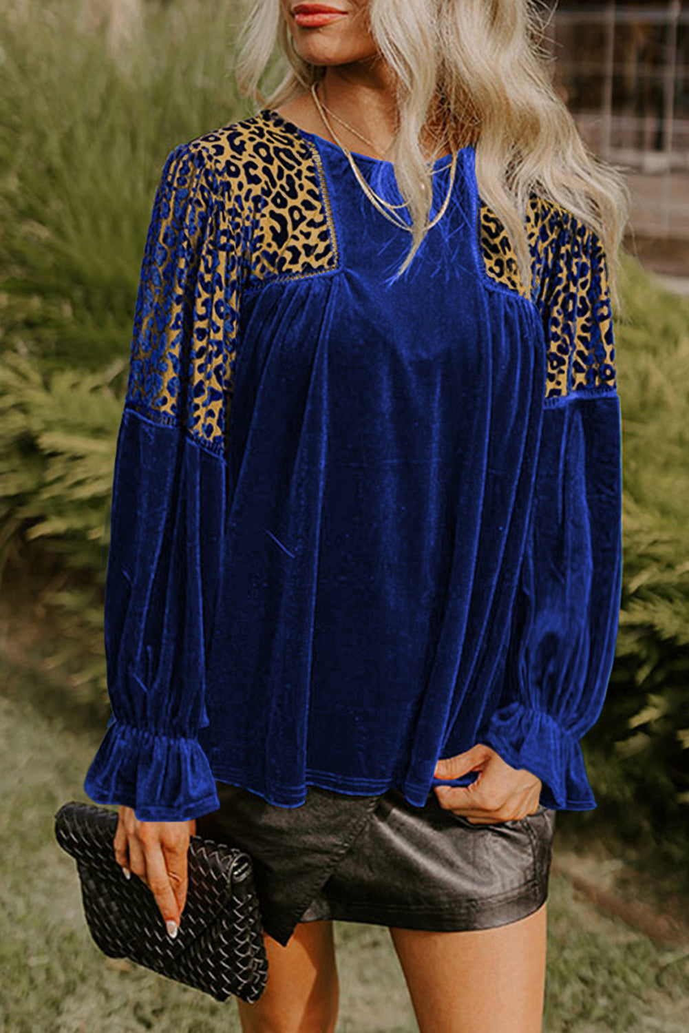 Royal Wild Velvet Blouse
