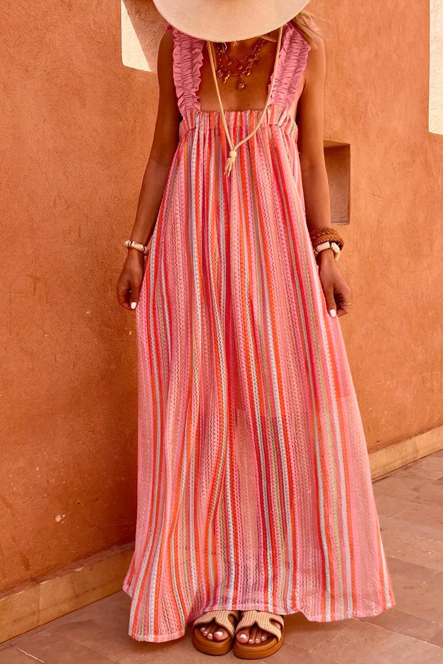 The Sunset in Santorini Maxi Dress