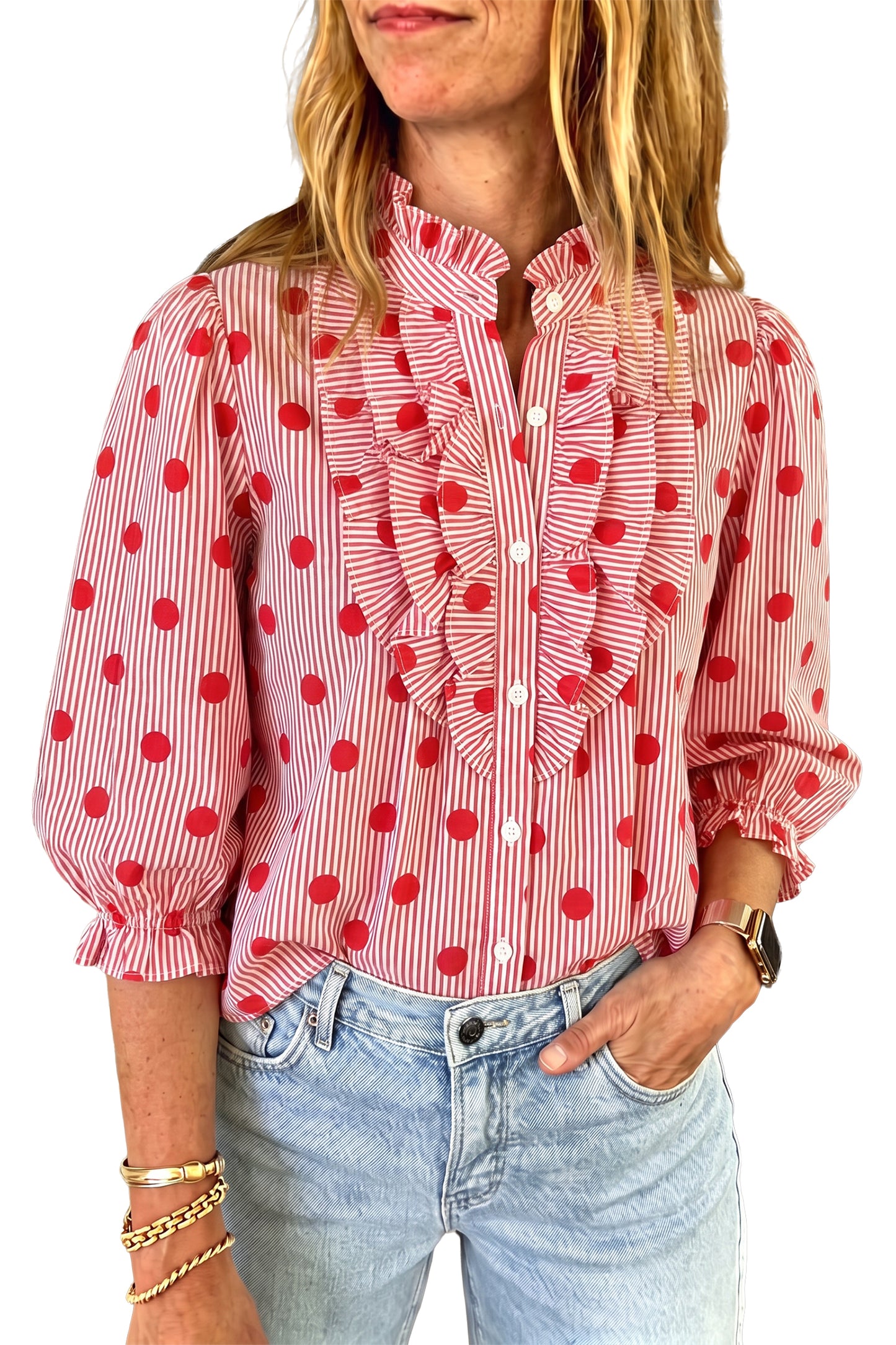 The Dot & Frill Blouse
