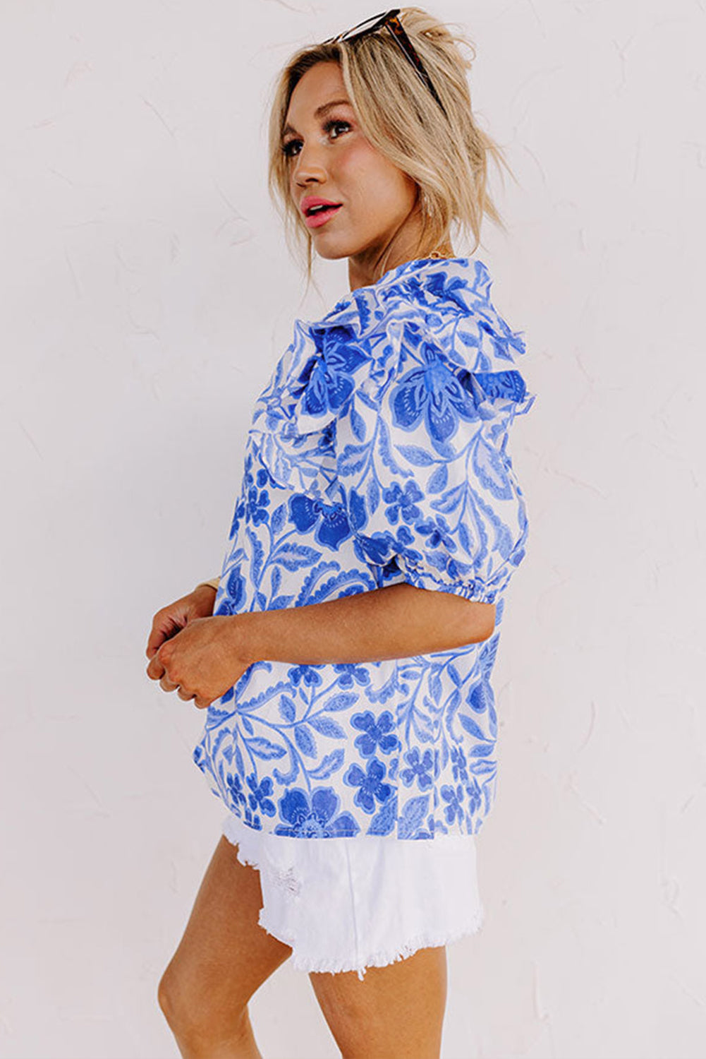 Porcelain Petal Blouse