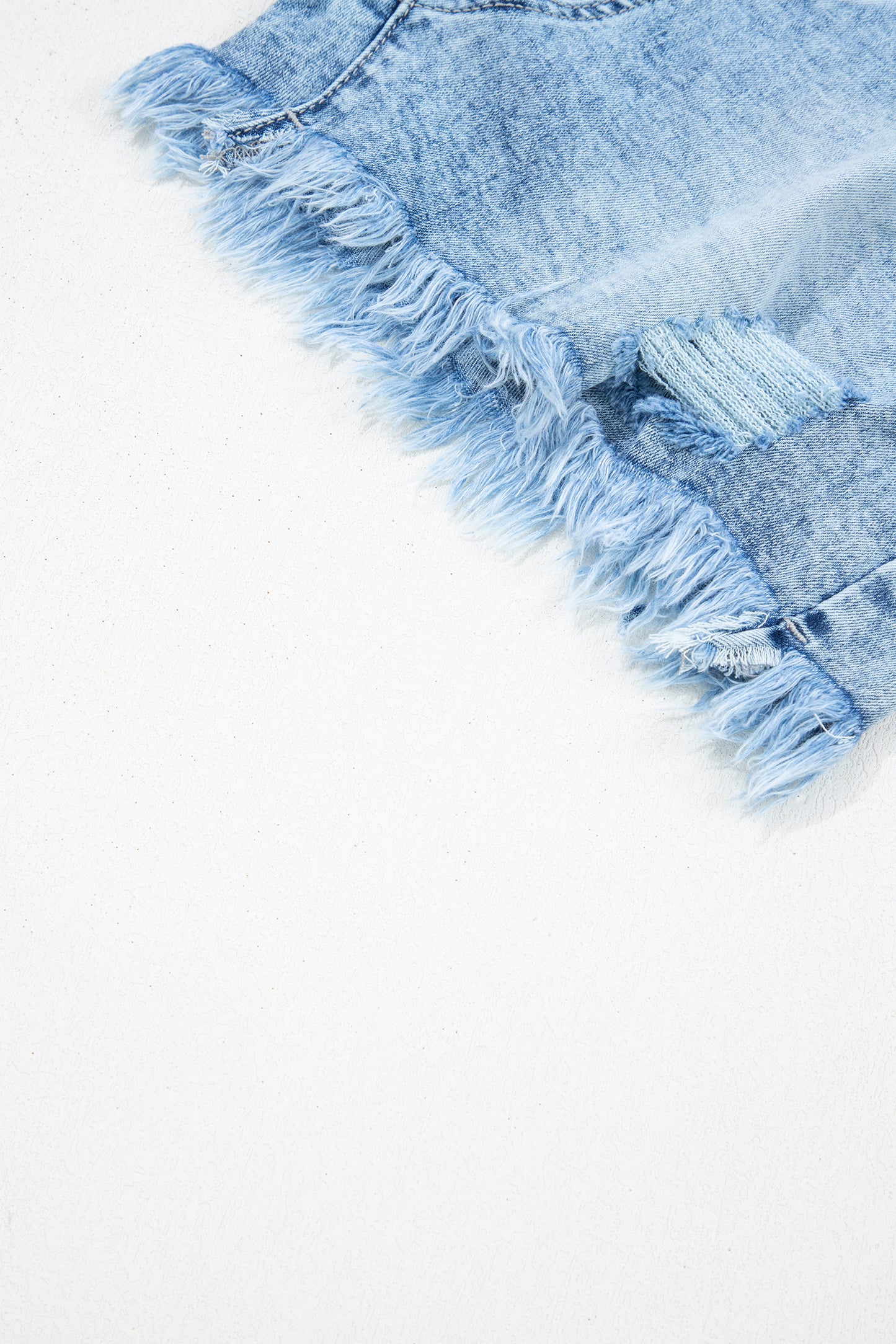 Coastal Fringe Denim Shorts
