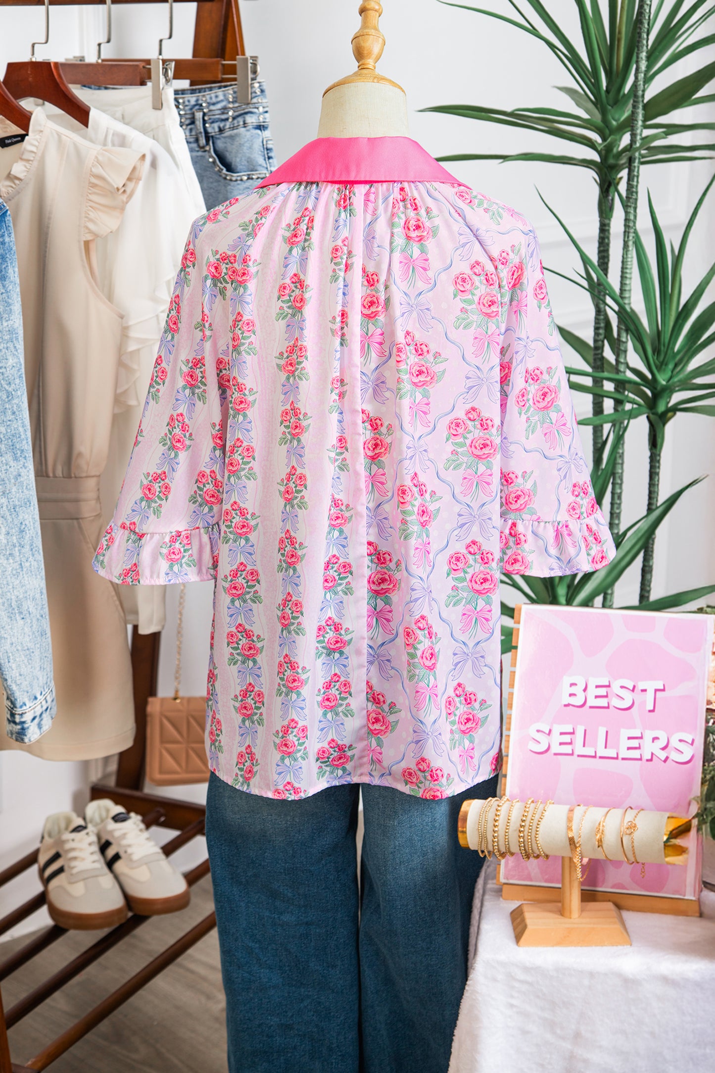 Floral Half Sleeve Blouse
