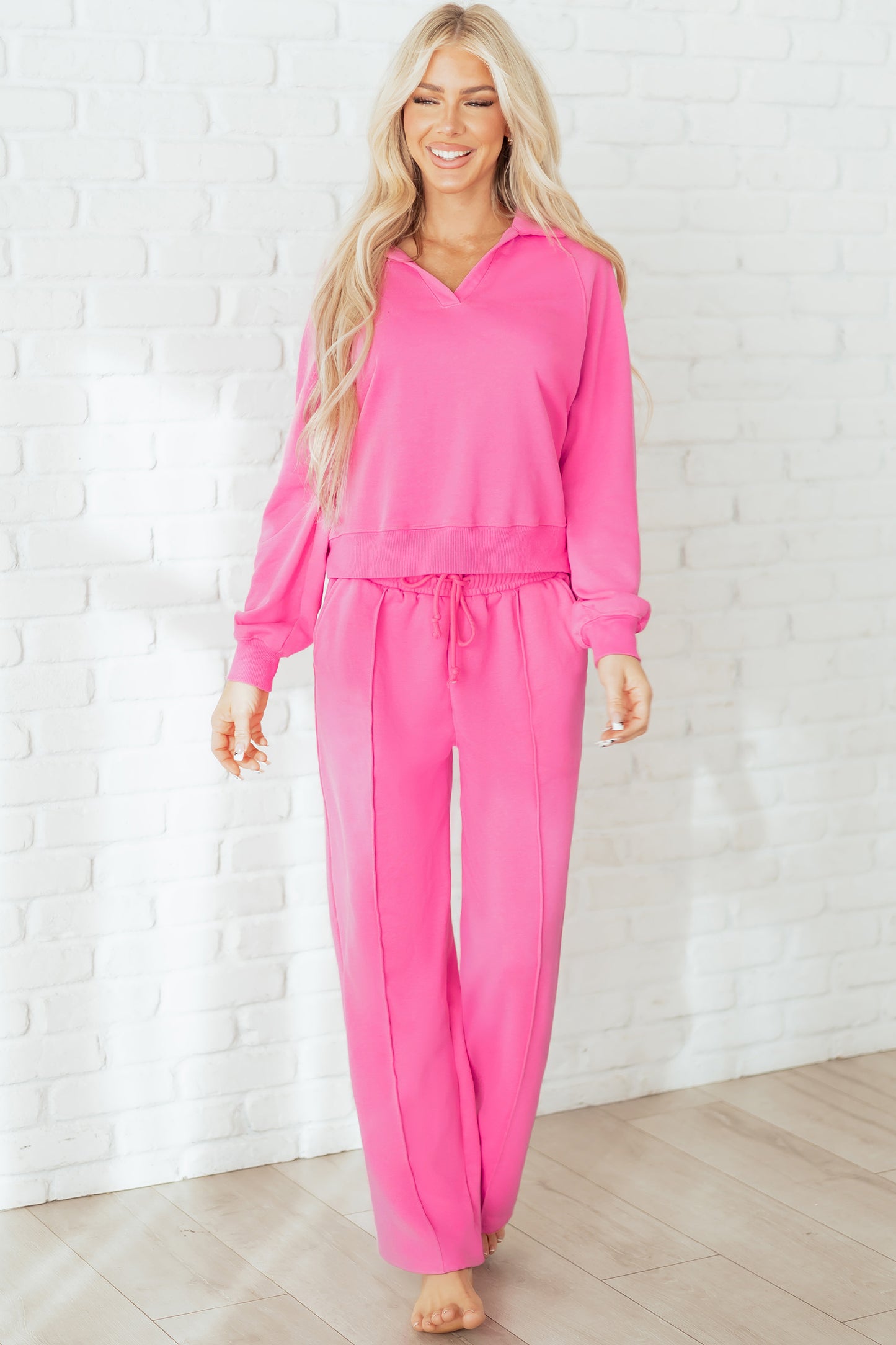 Bubblegum Pink Relaxed Lounge Set