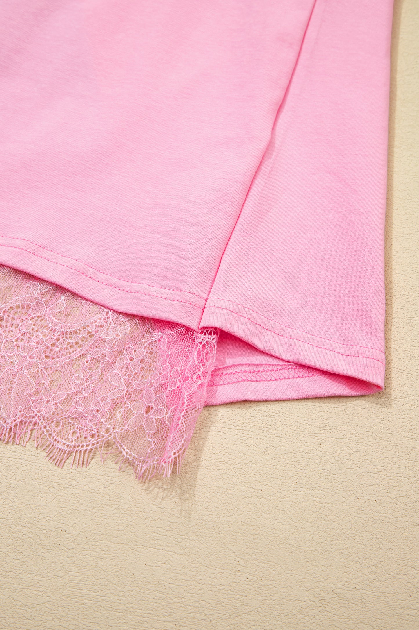 Blush Lace Back Tee