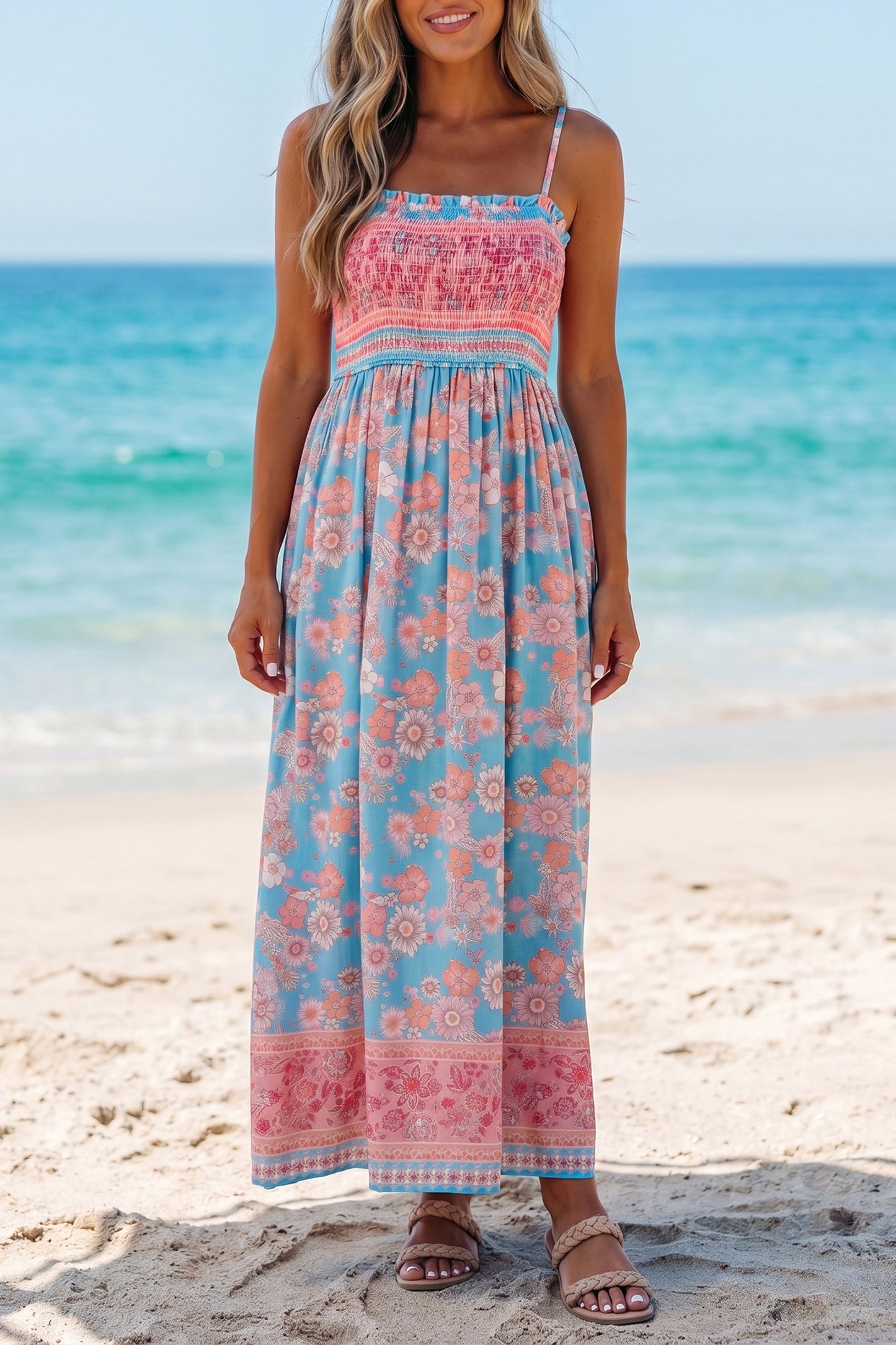 Seaside Bloom Maxi Dress