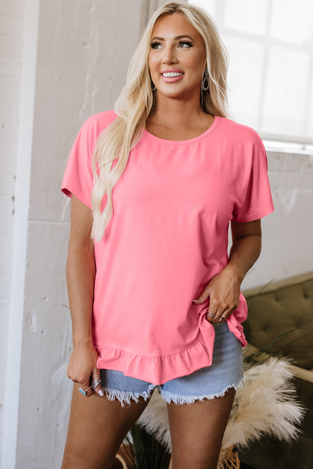 Pretty in Pink Ruffle Tee