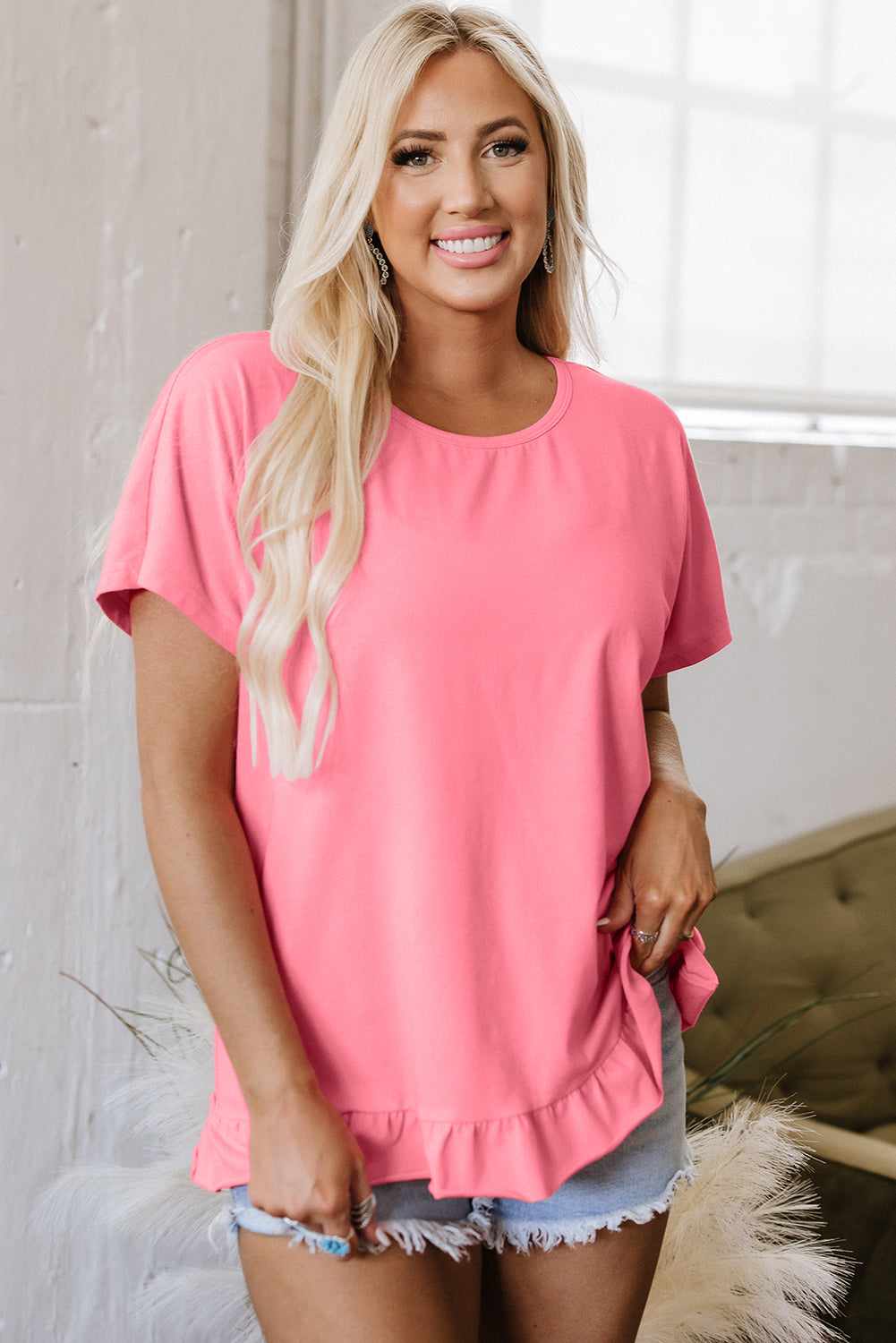 Pretty in Pink Ruffle Tee