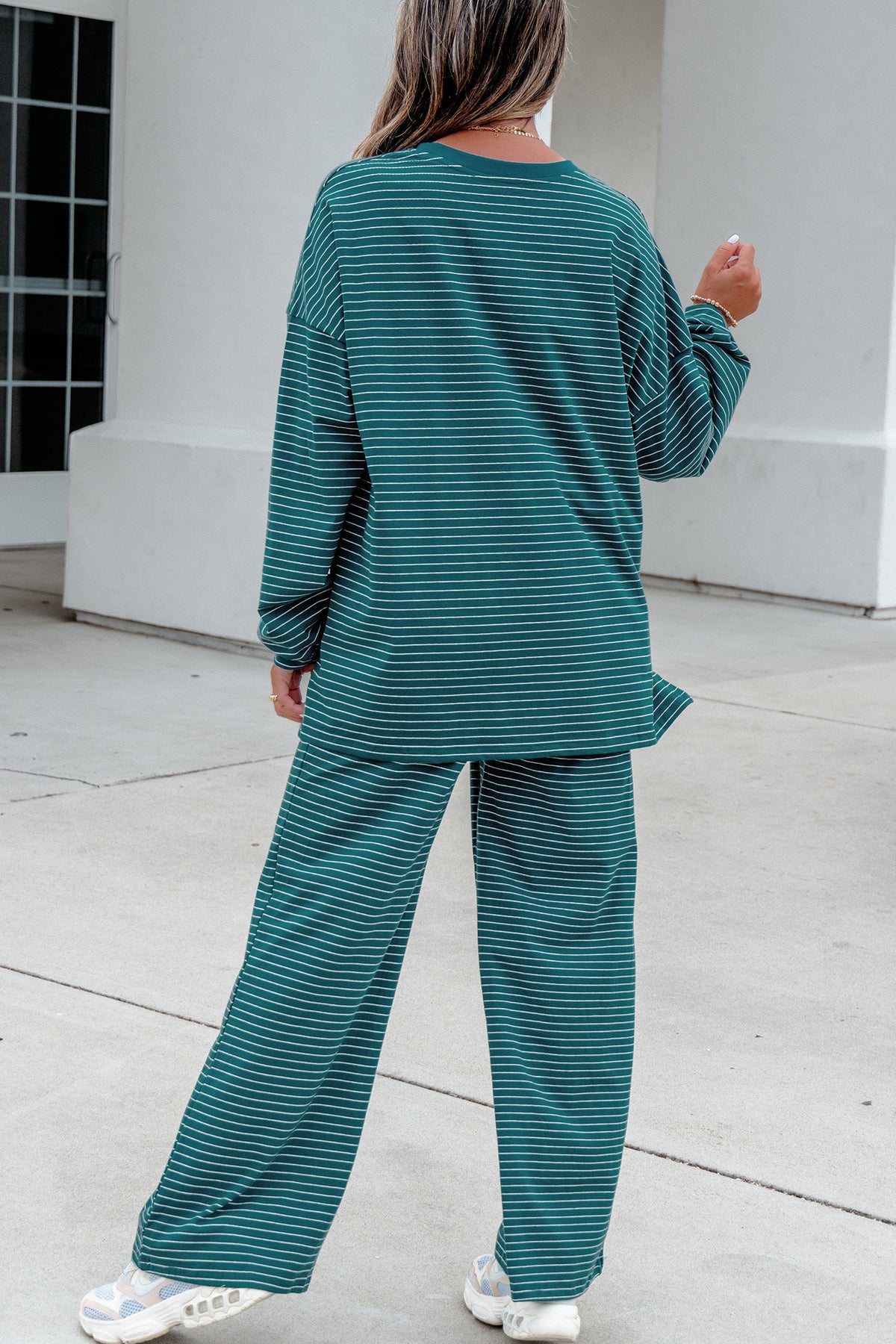 The Evergreen Ease Stripe Set