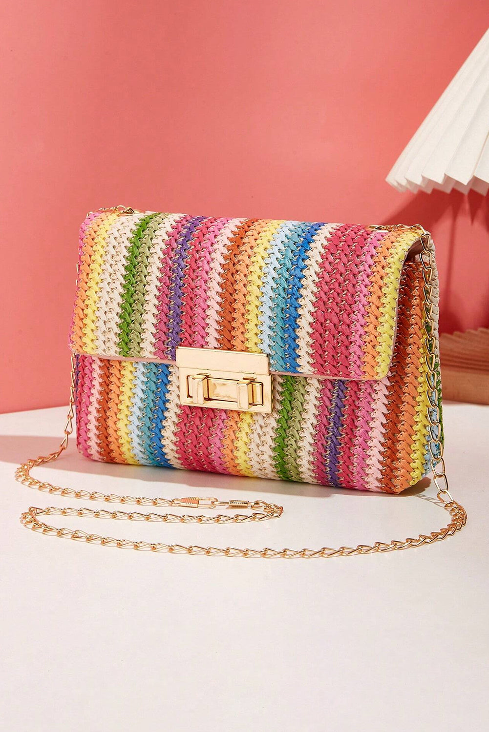 Sunset Market Woven Clutch