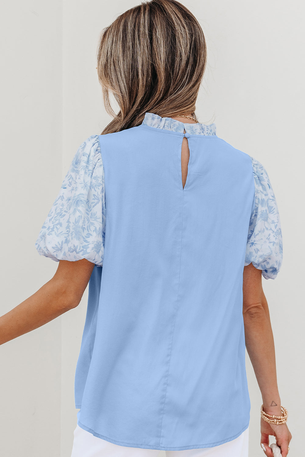 The Bluebell Breeze Puff Sleeve Blouse