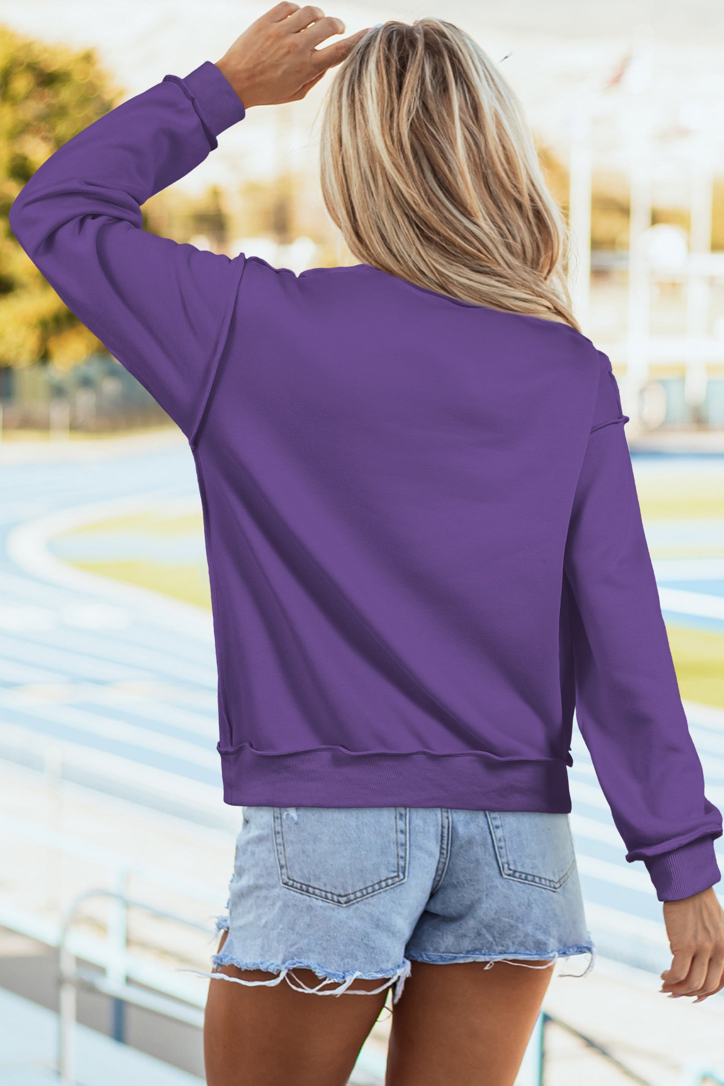 Violet Comfort Crew Pullover