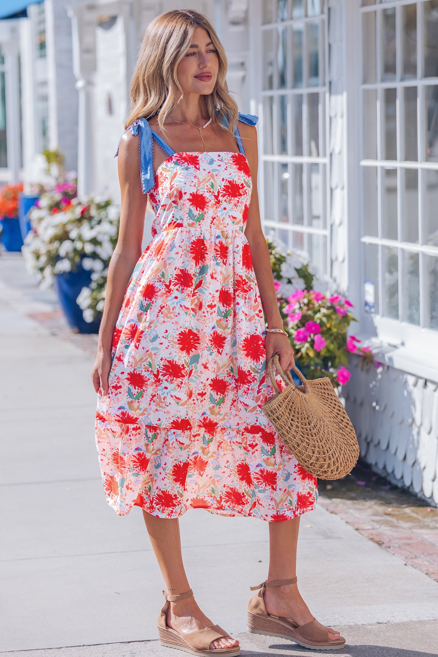 The Scarlet Garden Midi Dress