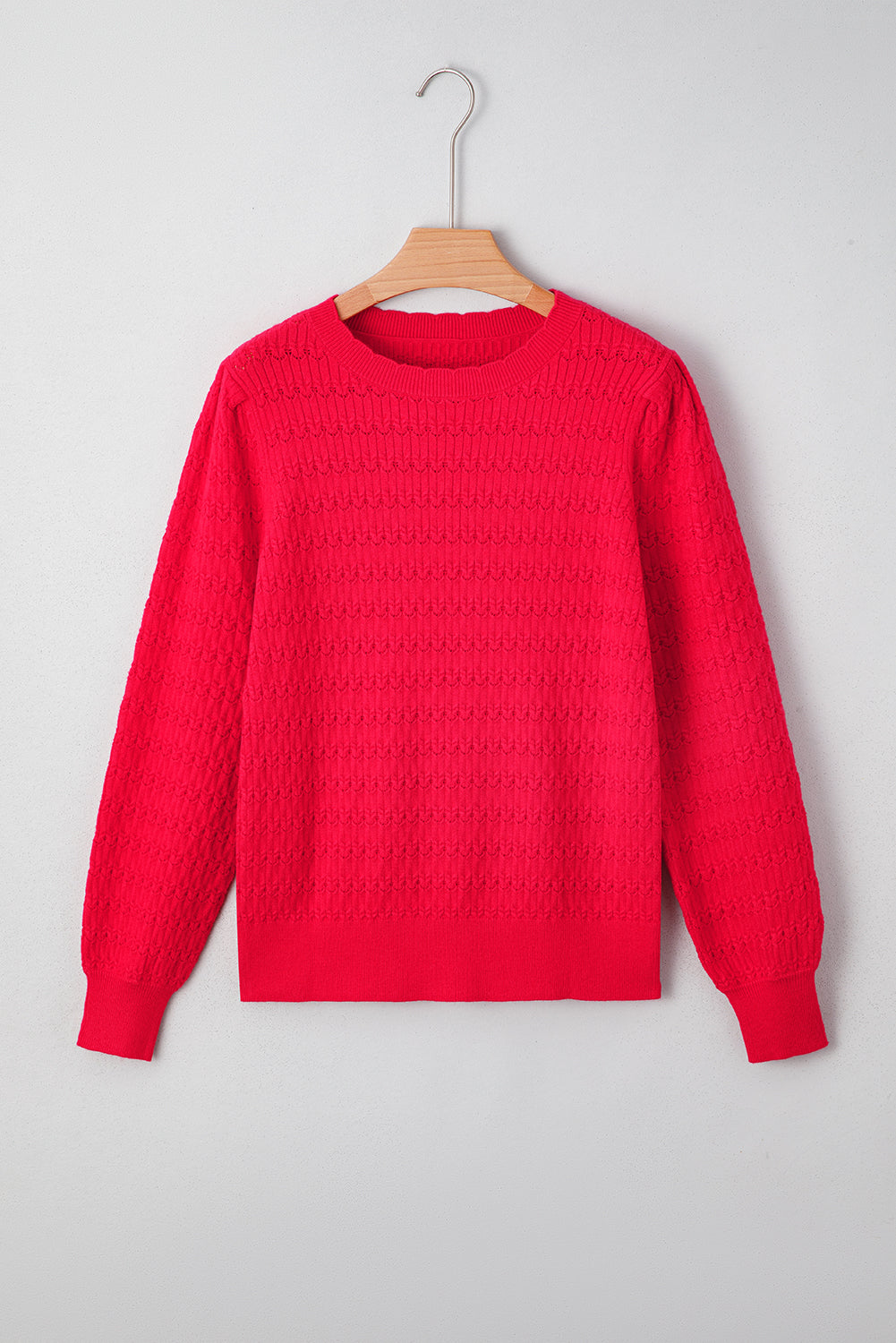 The Holly Berry Textured Knit Sweater