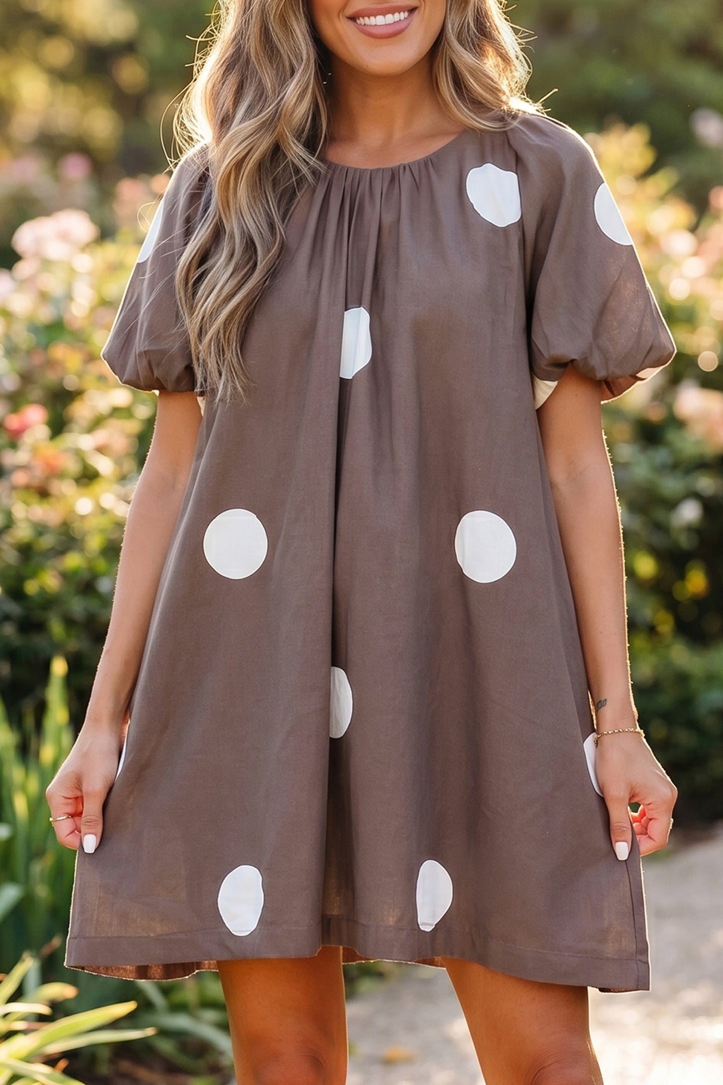 Mocha Dot Darling Dress