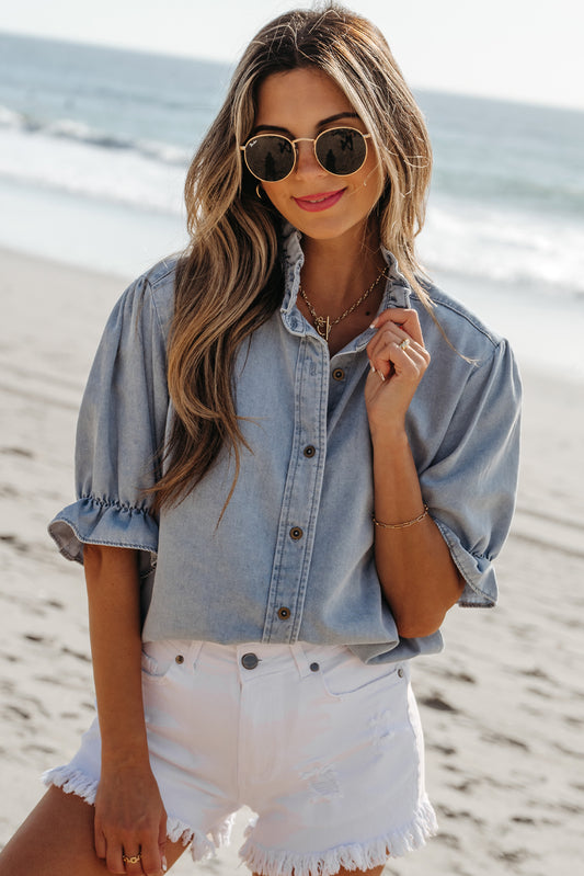 Seaside Chambray Top