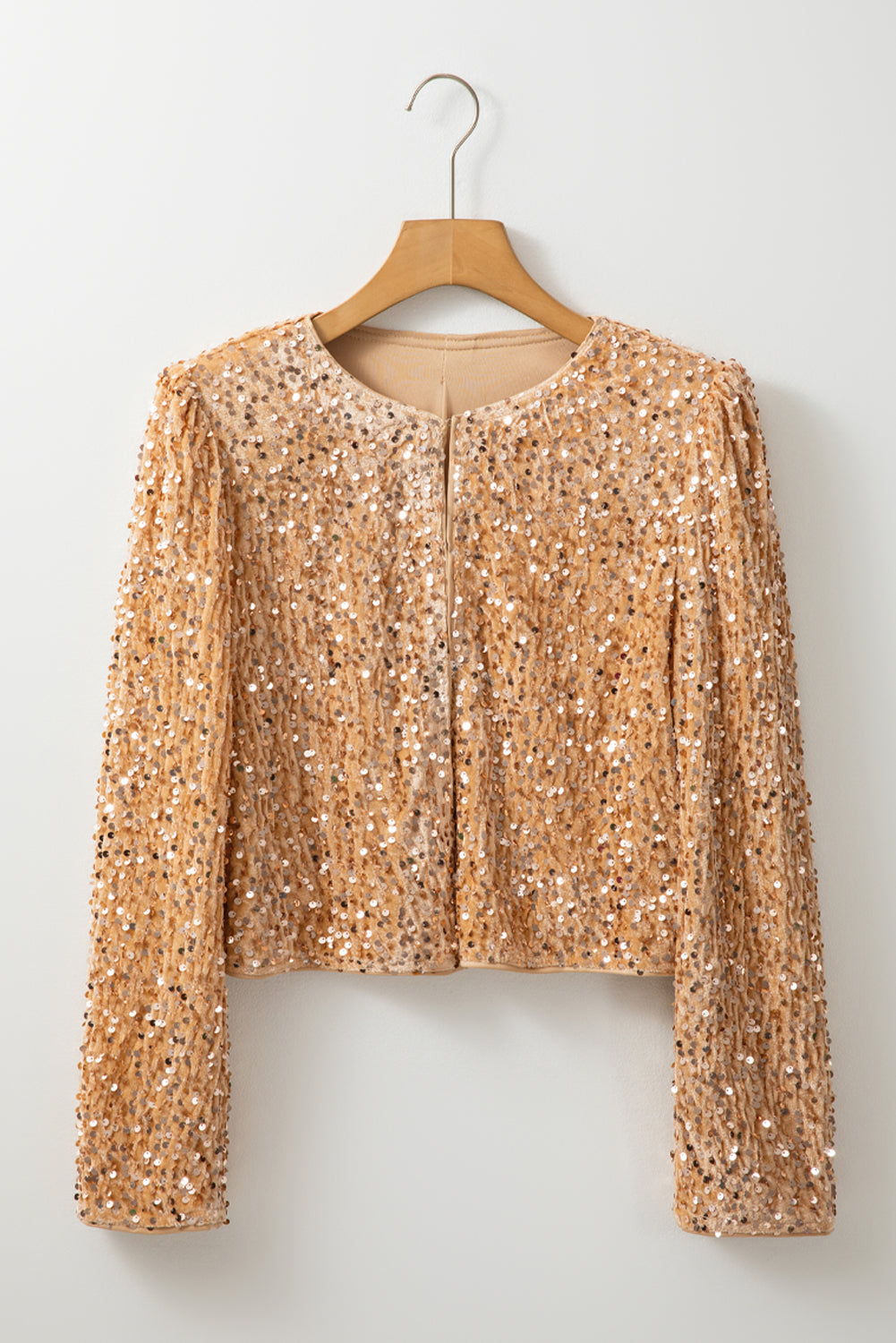 Golden Hour Cropped Sequin Jacket