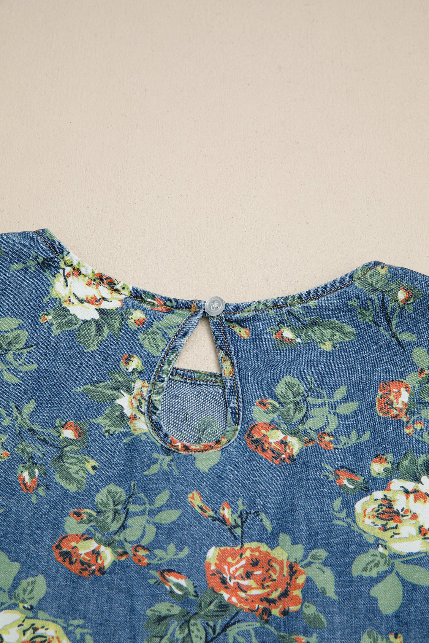Vintage Garden Denim Blouse
