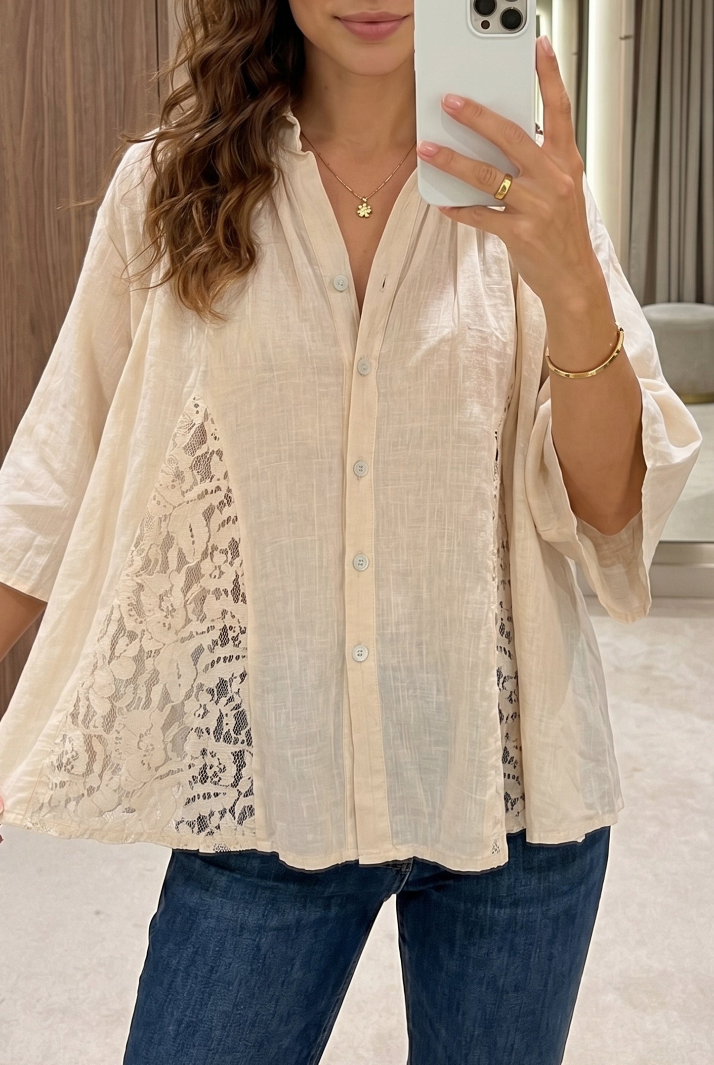 The Ivory Lace Reverie Blouse