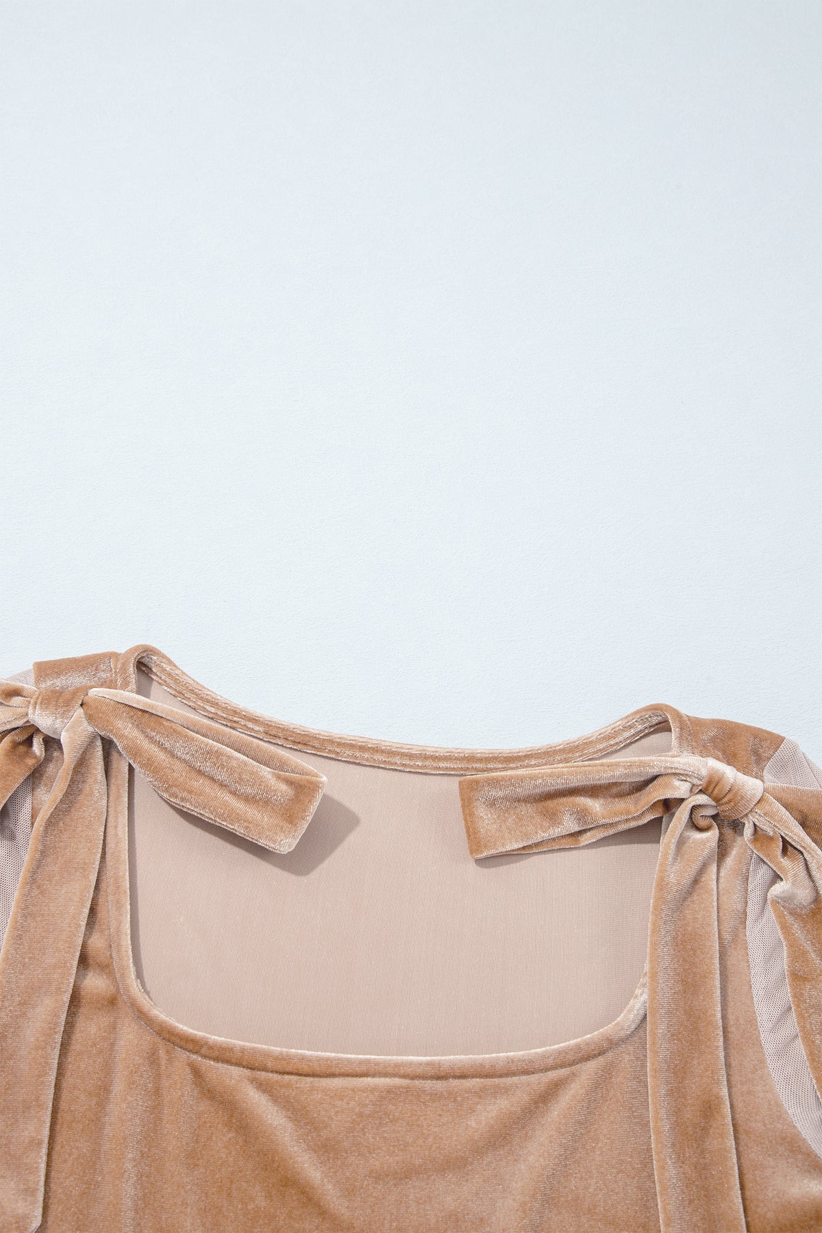The Champagne Bow Velvet Bodysuit