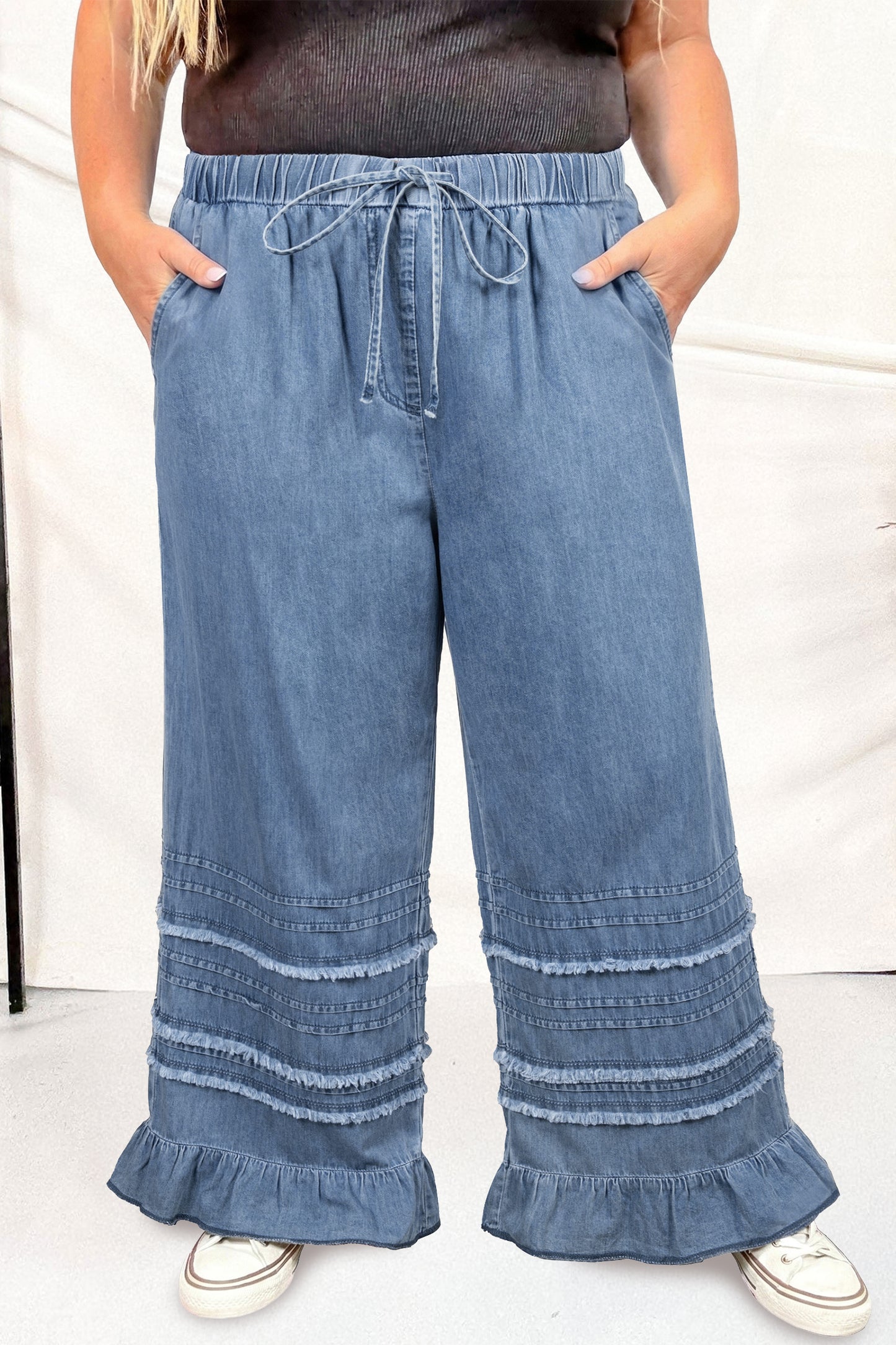 Easy Breeze Chambray Curve Pants