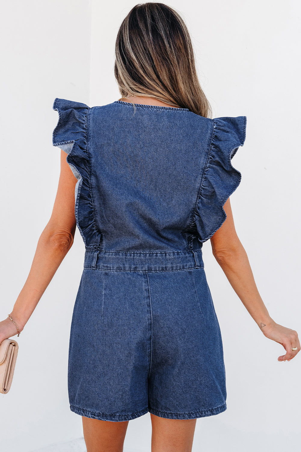 The Downtown Darling Denim Romper