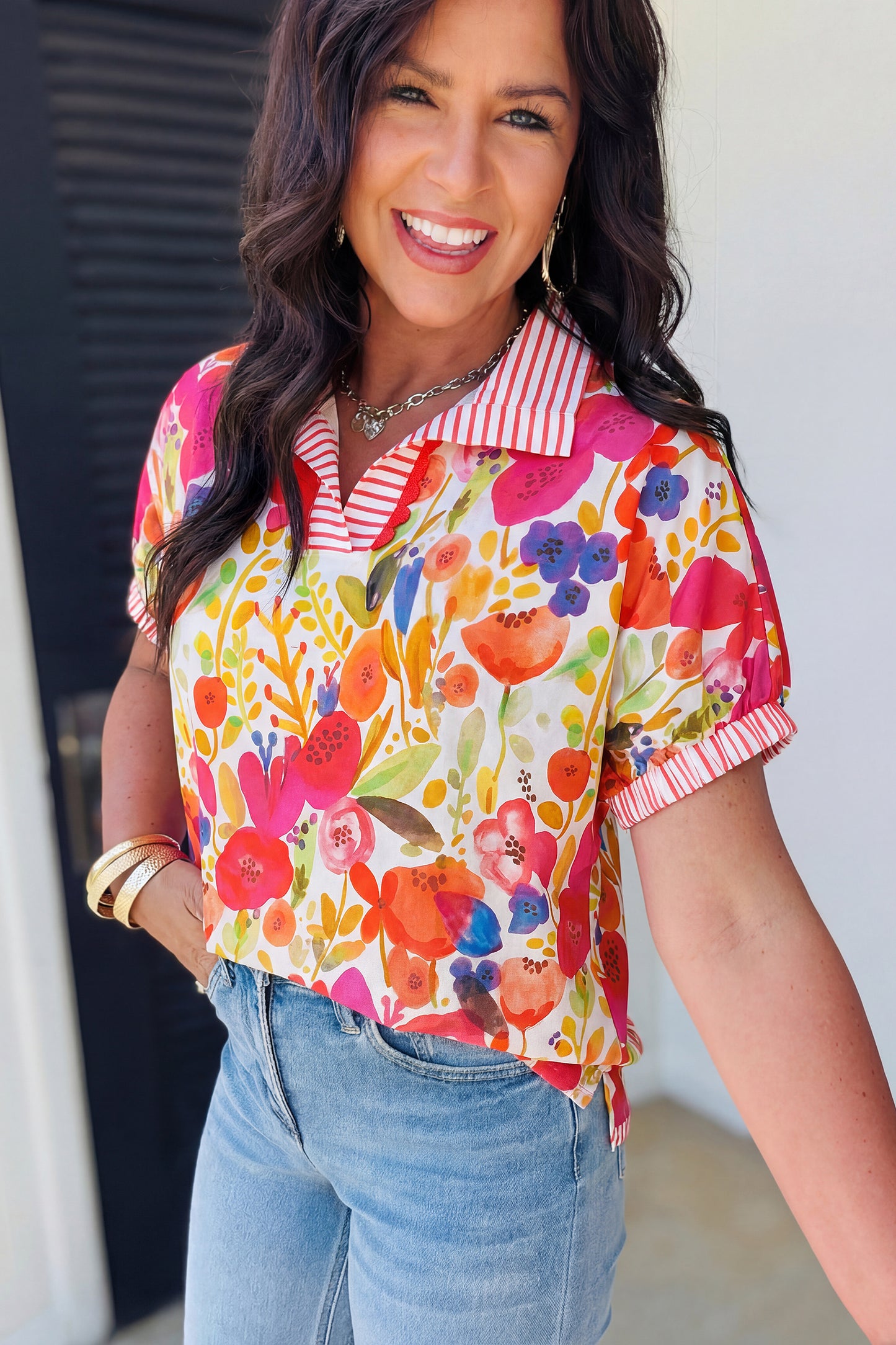 Painted Petals Blouse