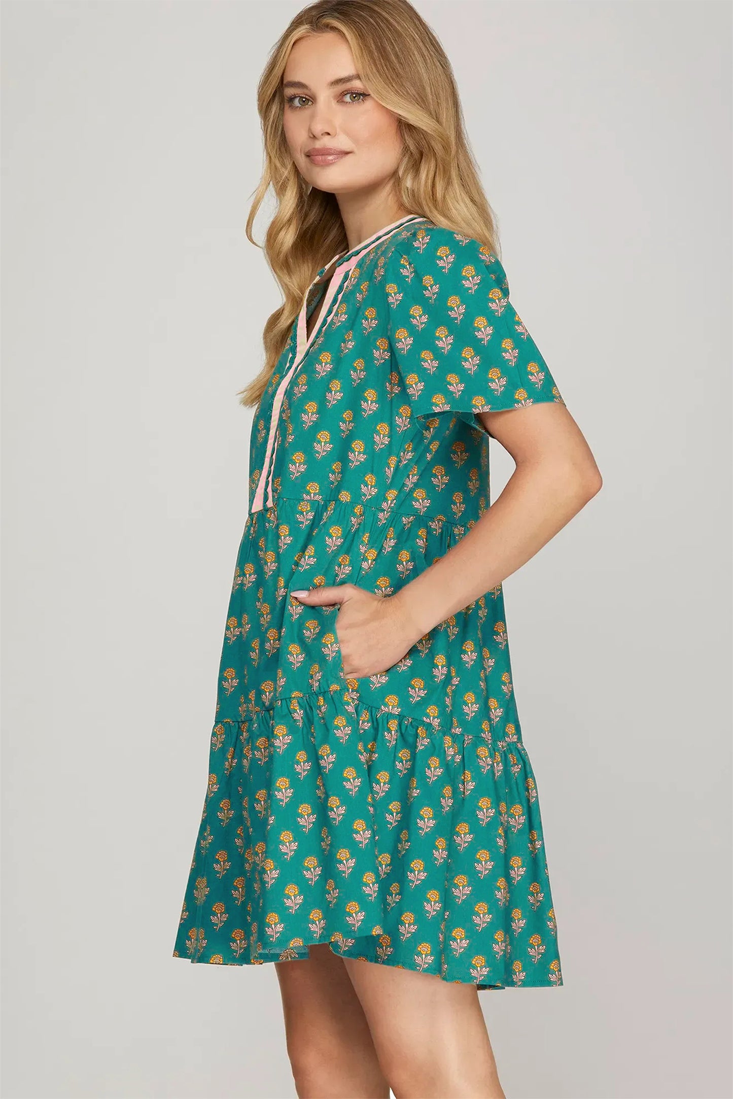The Emerald Meadow Mini Dress
