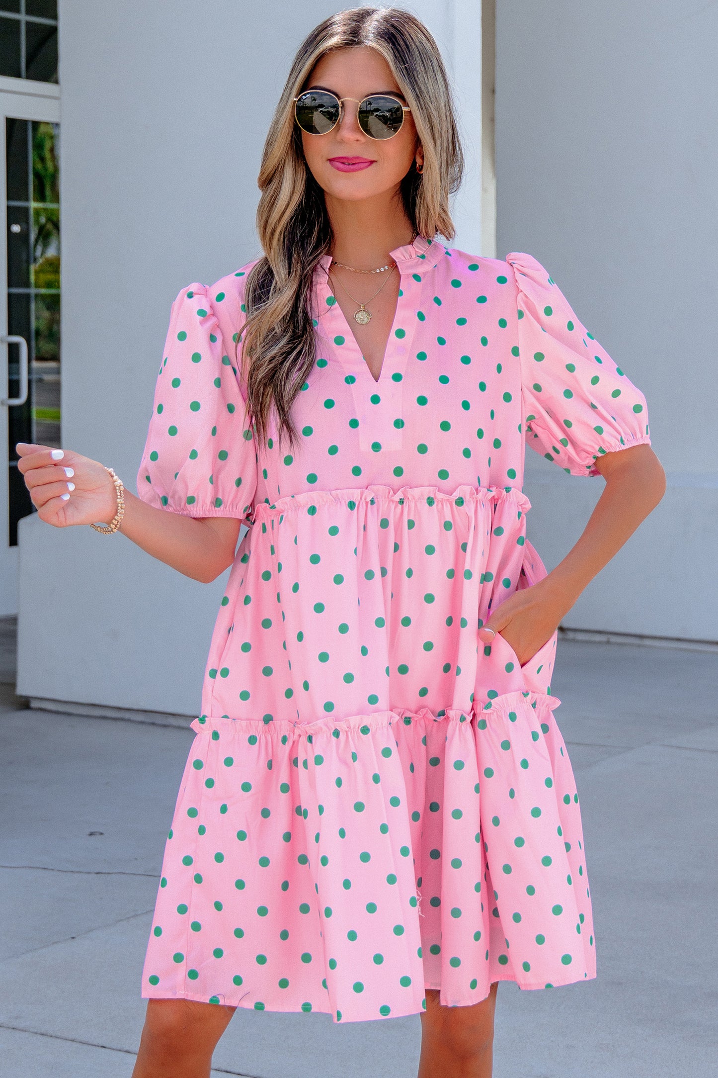 Palm Beach Dot Mini Dress