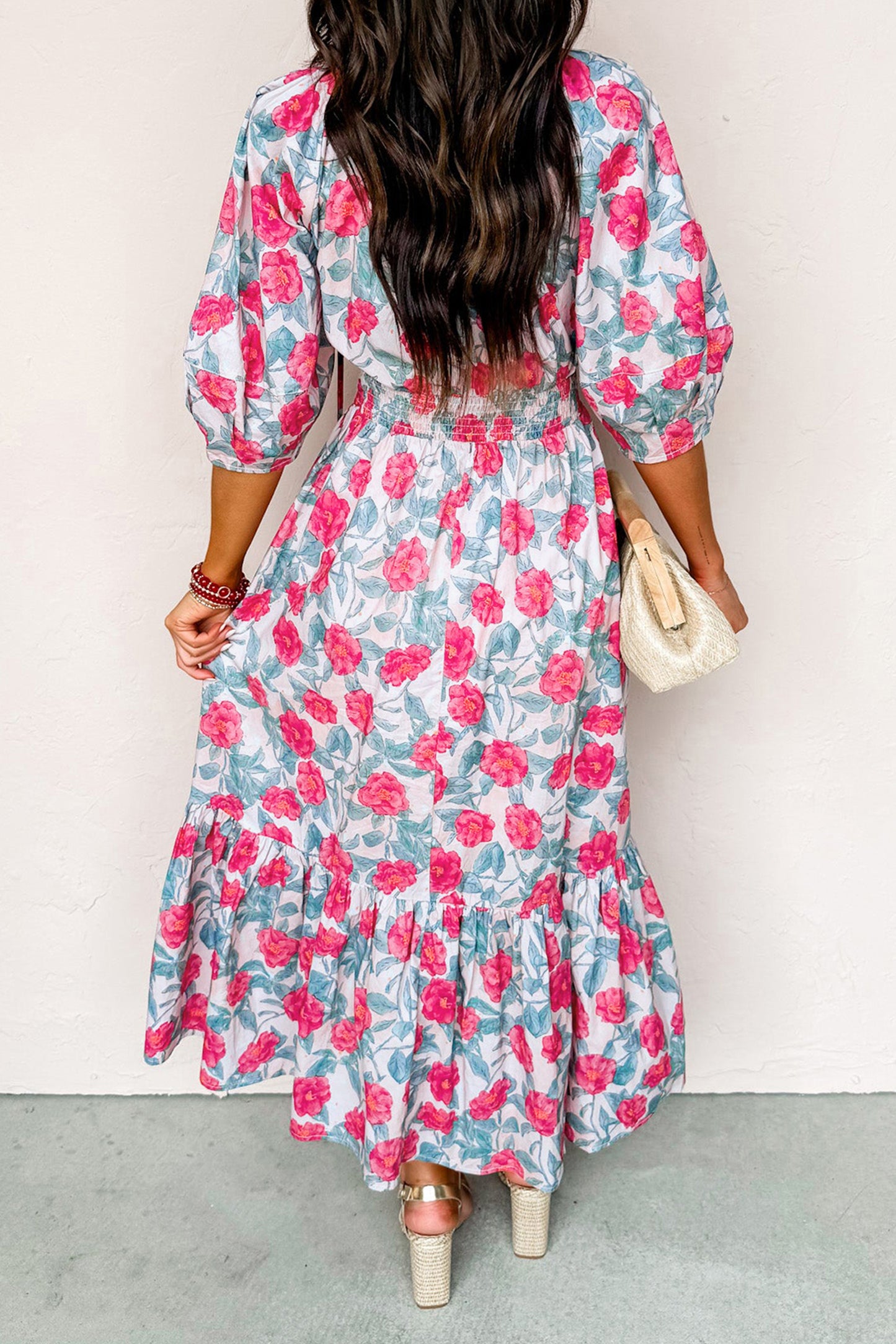 The Rosé Garden Midi Dress