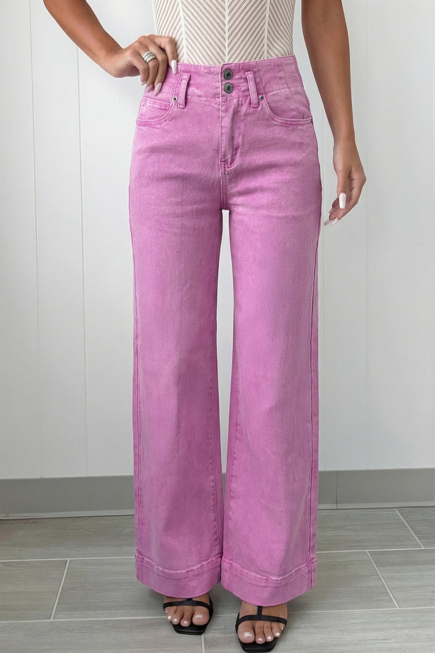 Blush Wide Leg Denim