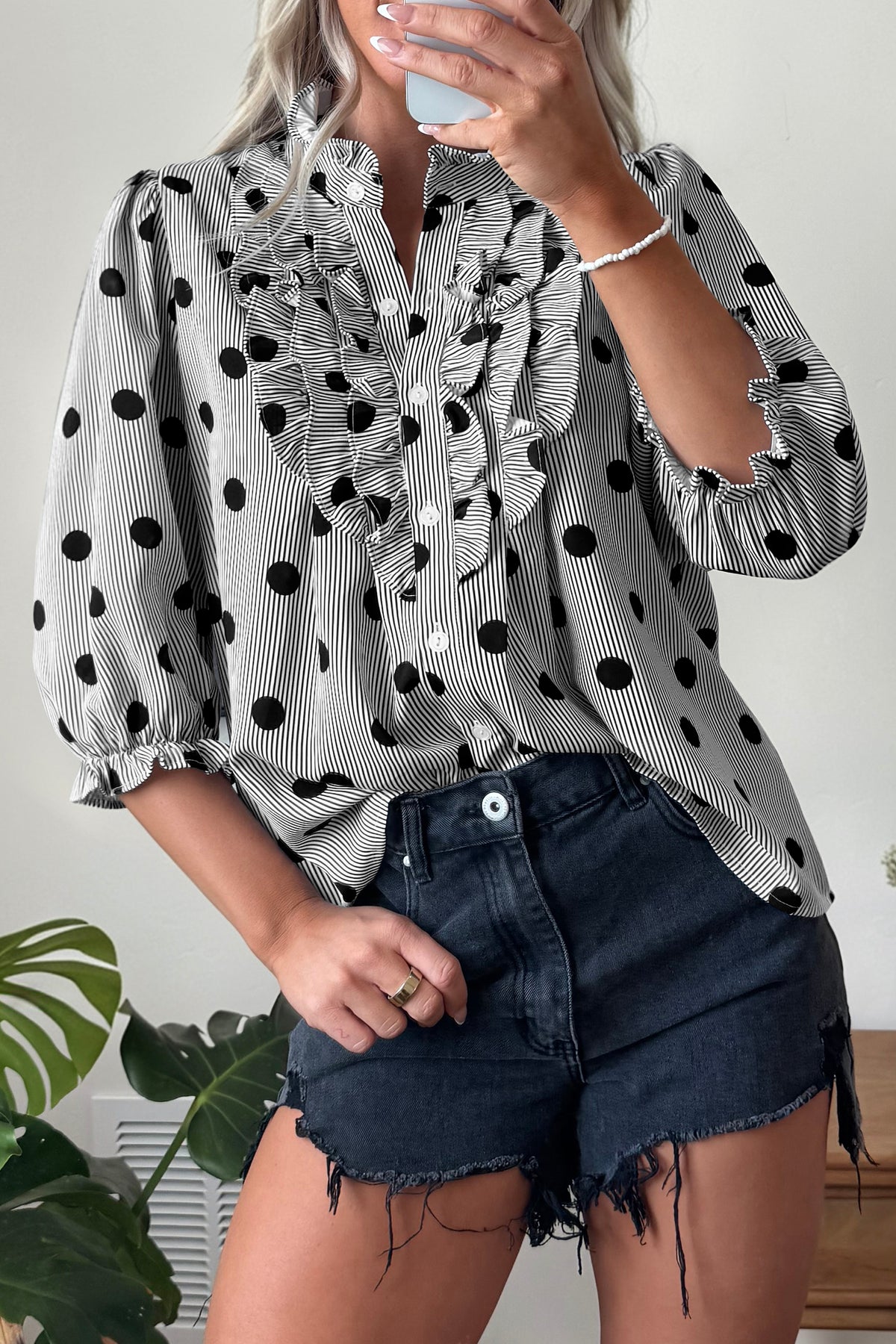 The Dot & Frill Blouse