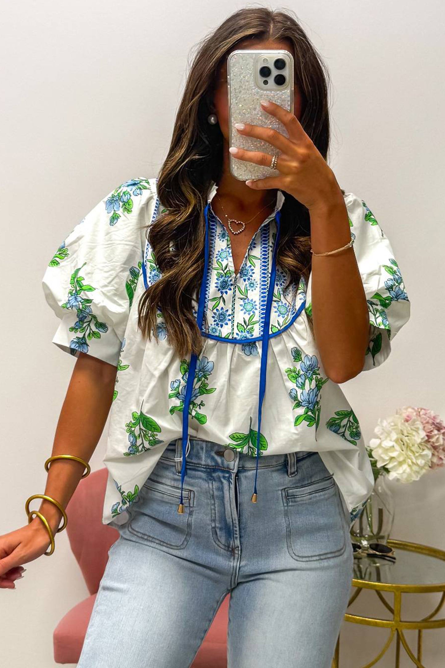 Blue Willow Bloom Blouse